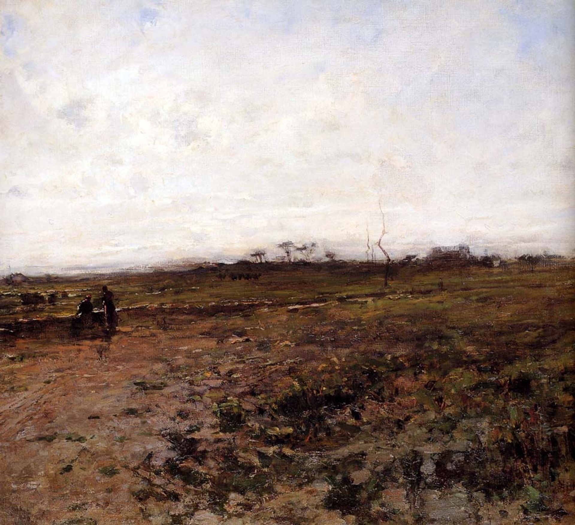 Landscape with Two Peasant Women by Jean-François Millet