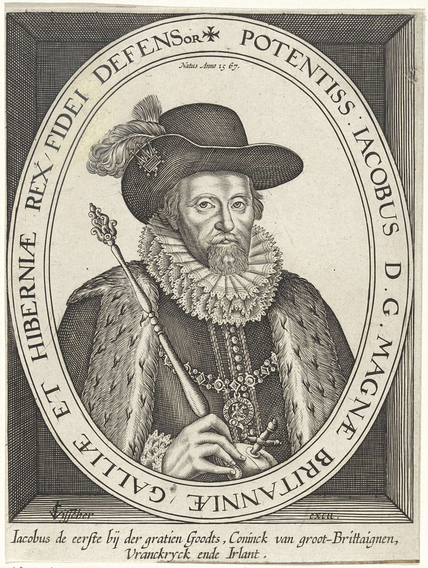 Portret van Jacobus I van Engeland by Anonymous
