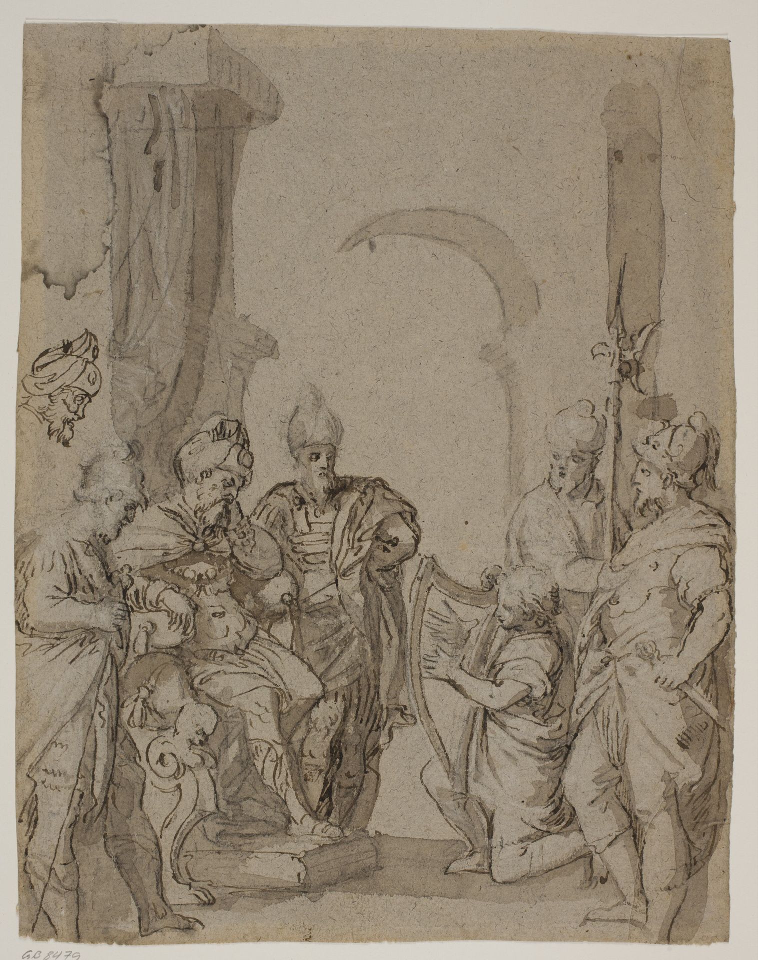David playing the harp for King Saul by Carlo Caliari