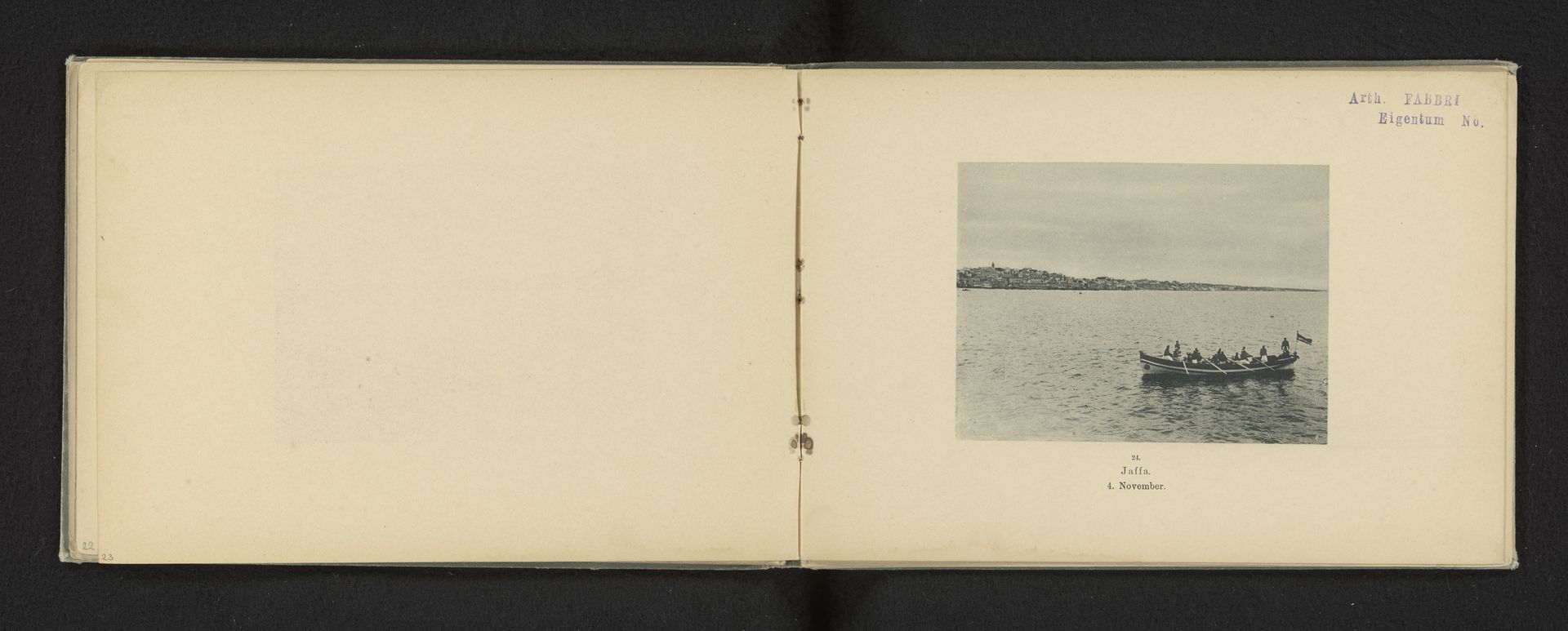 Gezicht op Jaffa, Israël by Augusta Victoria (keizerin van Duitsland)