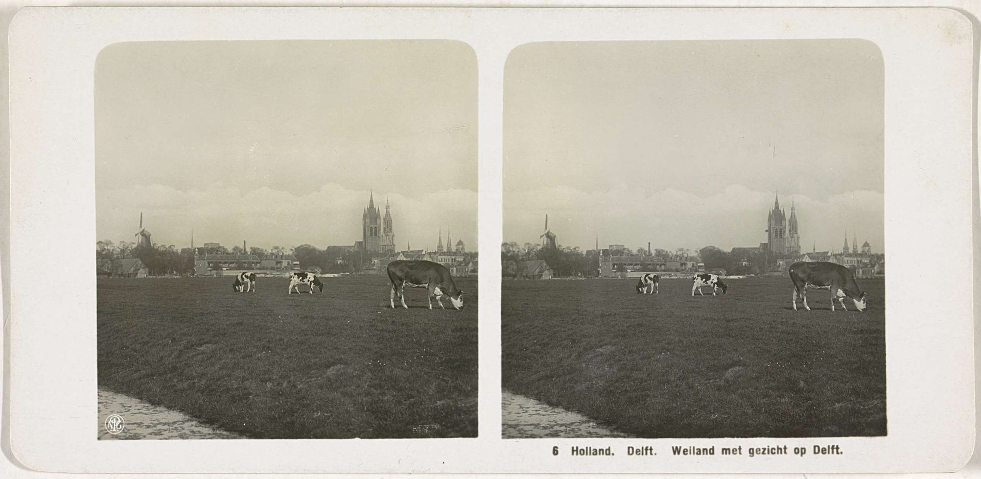 Weiland met gezicht op Delft by NGP
