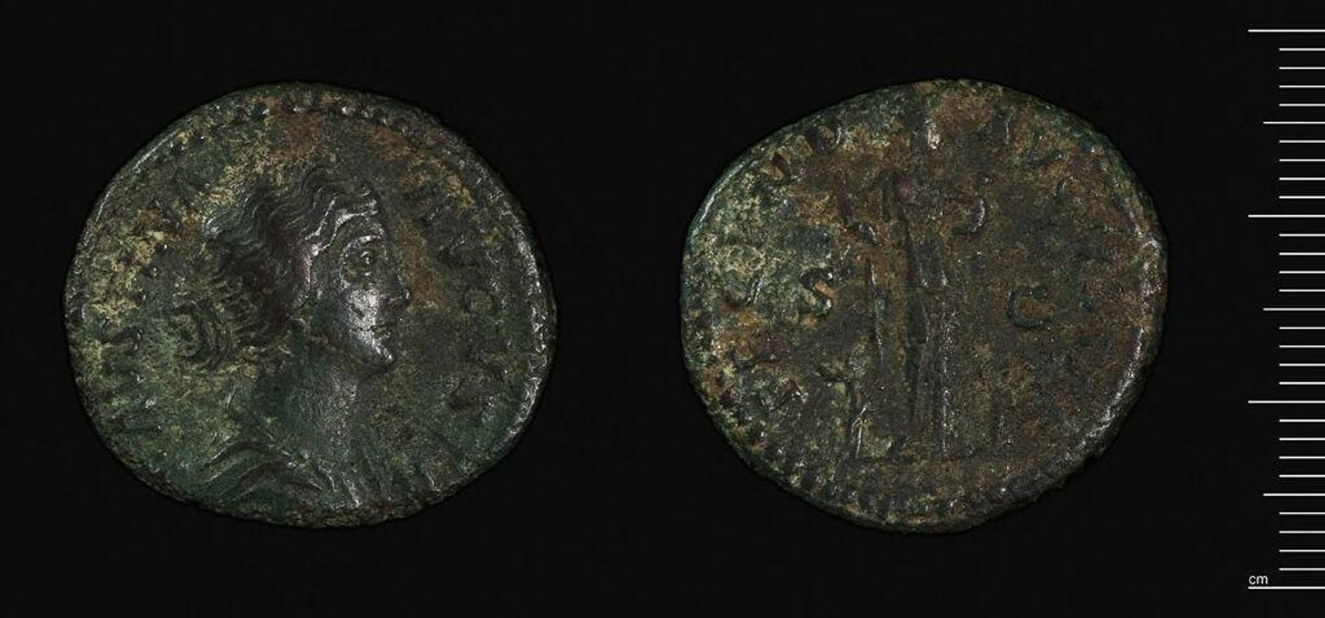 As or Dupondius of Faustina II by Faustina II