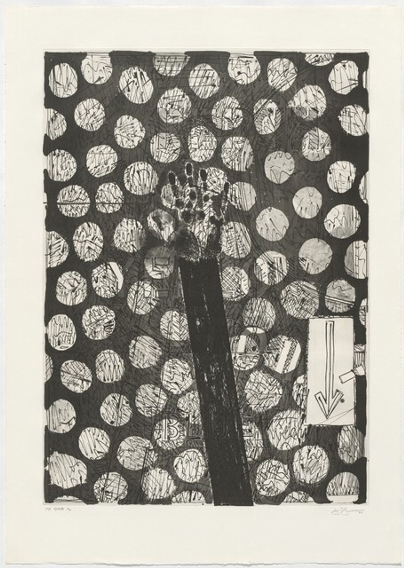 Untitled (Yellow) [1st state 1/2] by Jasper Johns