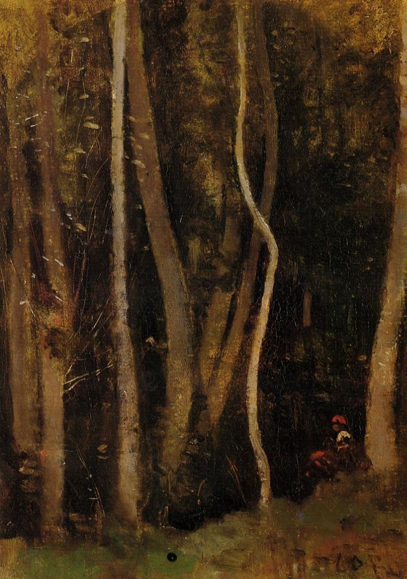 Figures in a Forest by Camille Corot