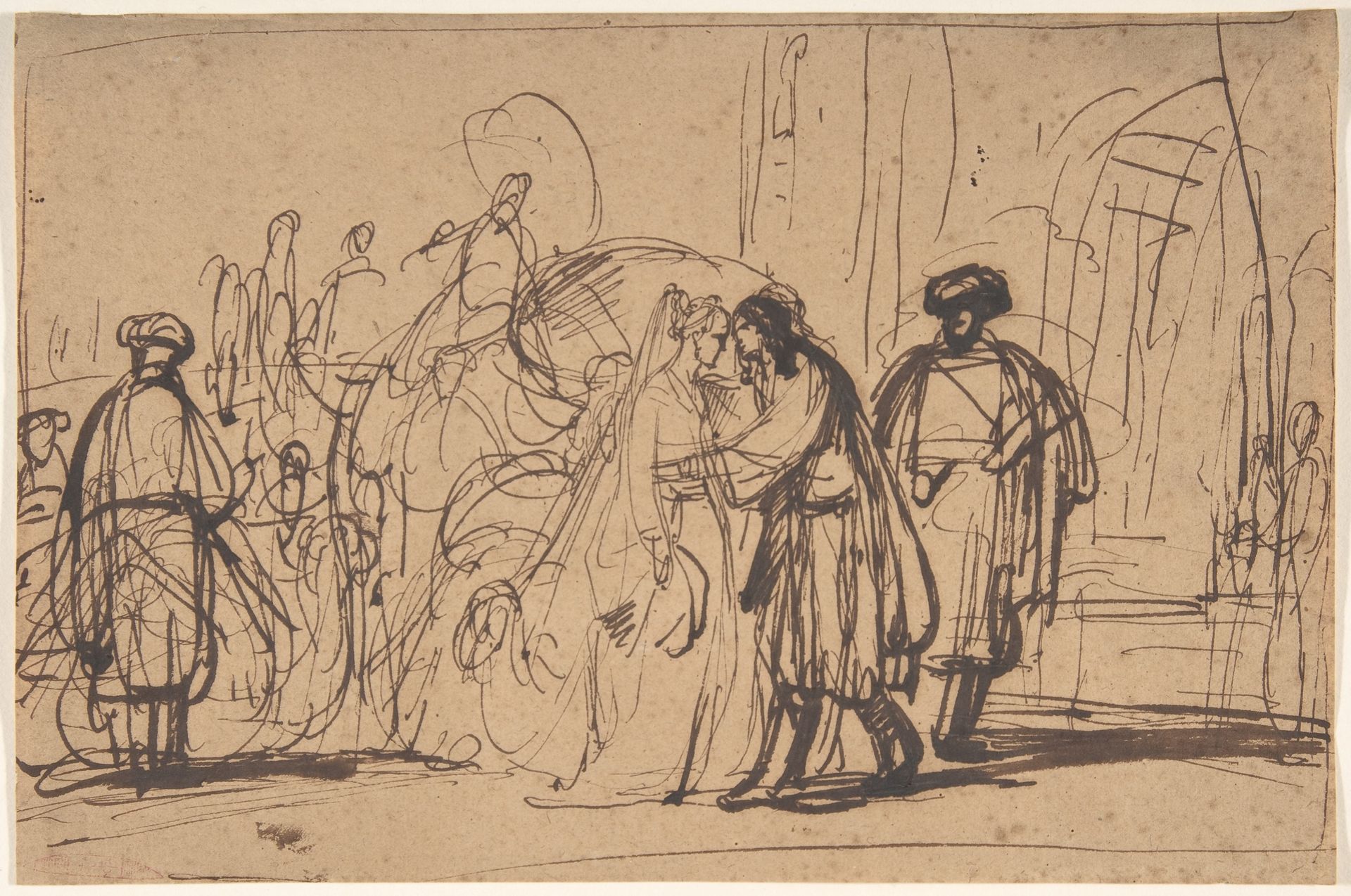 Isaac's Reception of Rebecca by Gerbrand van den Eeckhout