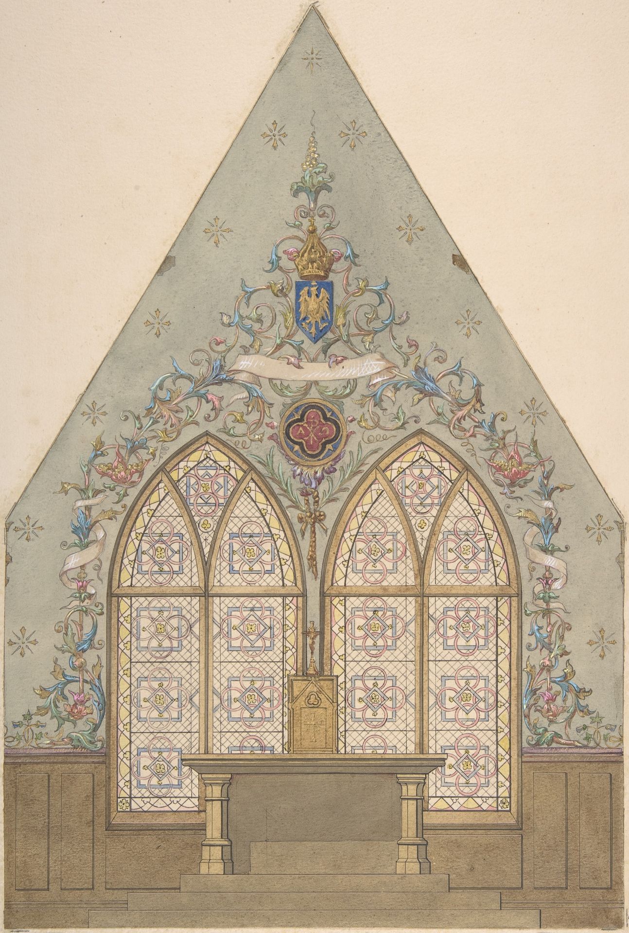 Design for Altar and Chapel, Farnborough by Jules-Edmond-Charles Lachaise