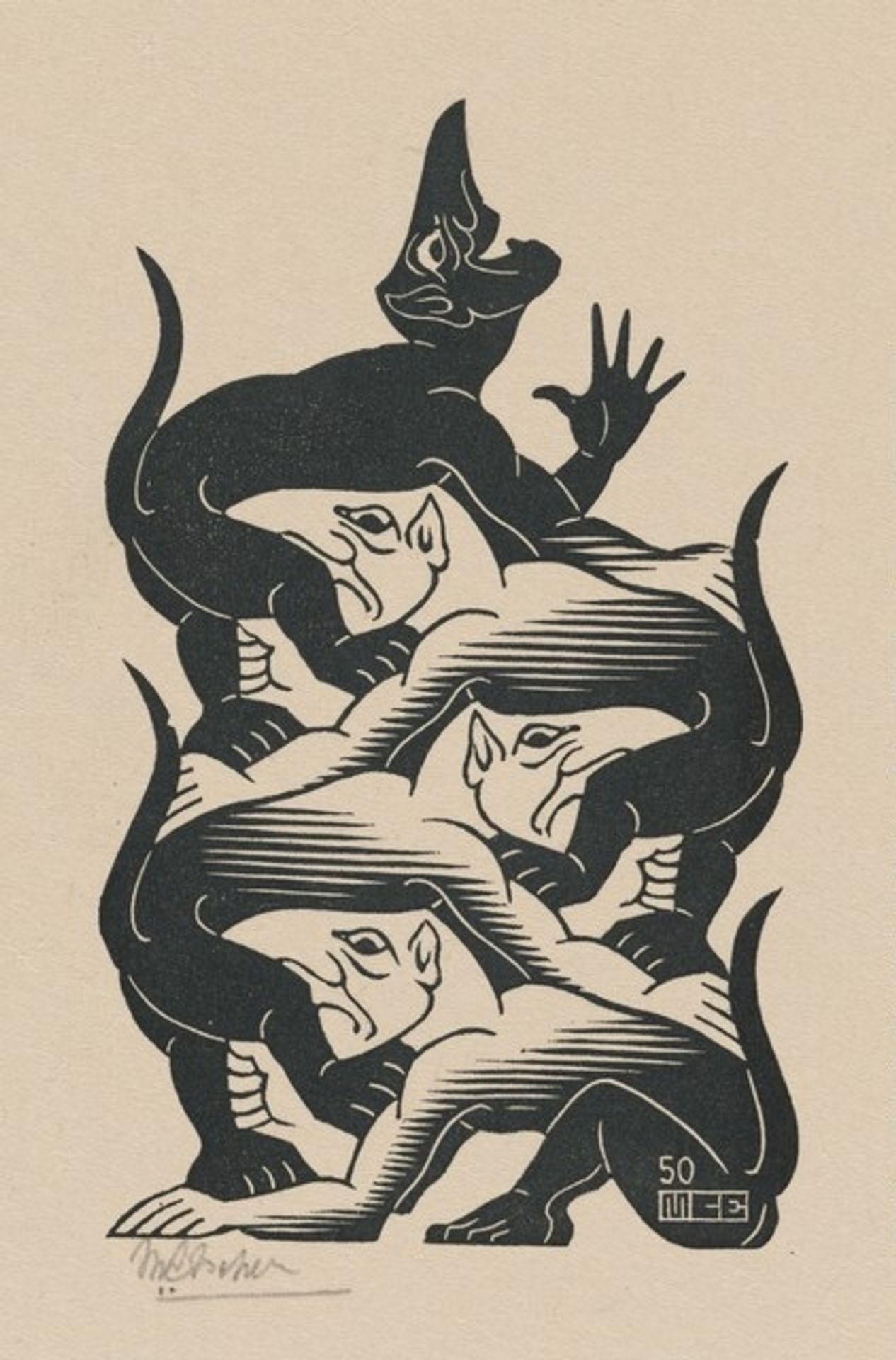 Devils by M.C. Escher