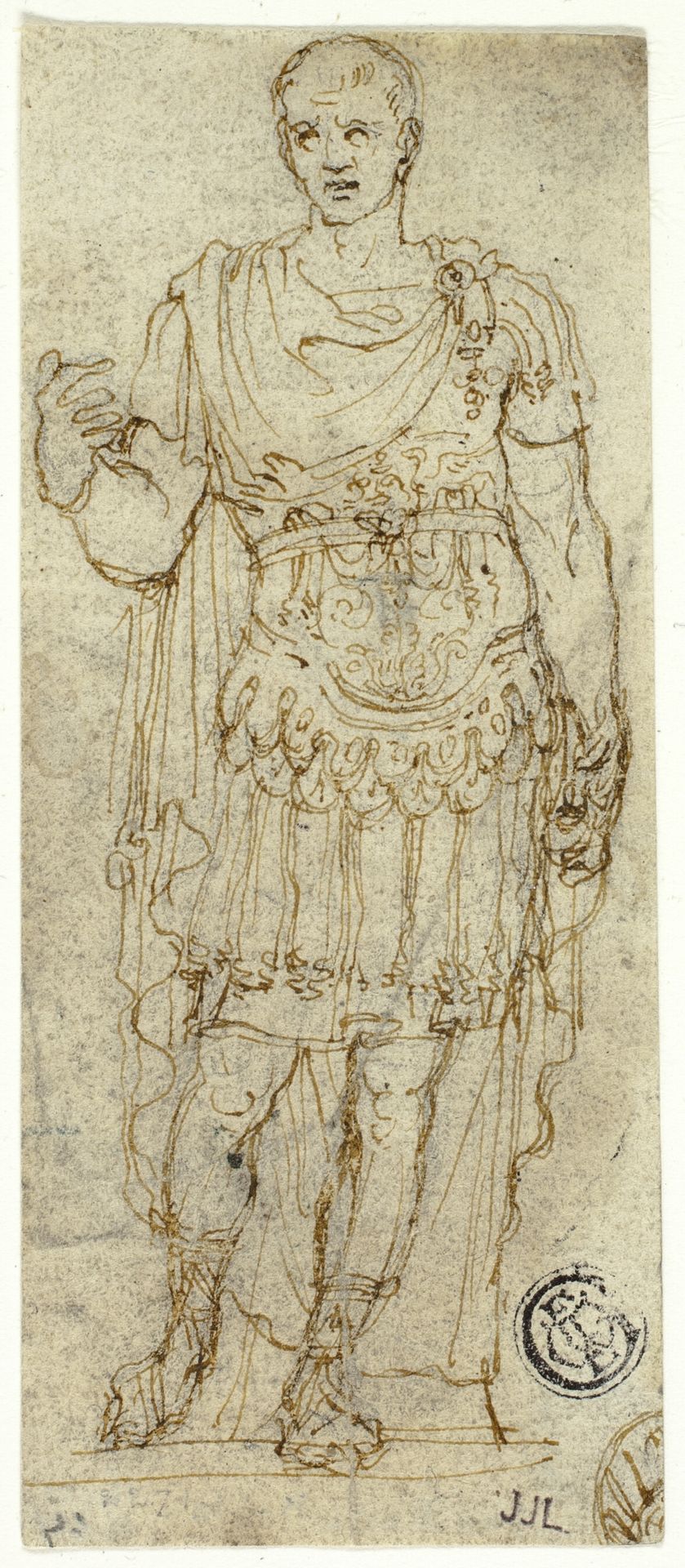 Statue of Augustus Caesar (recto and verso) by Anonymous