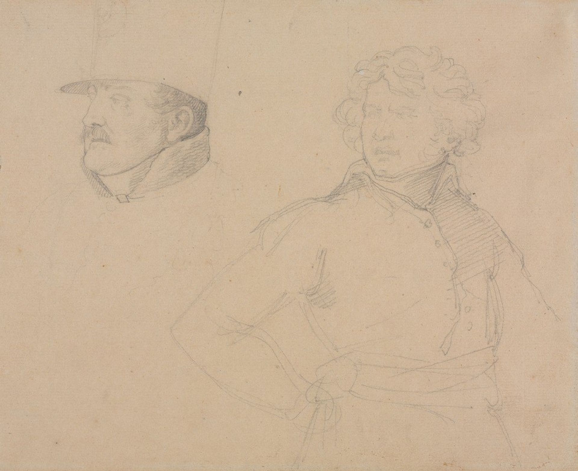Study of Two Soldiers by Théodore Géricault