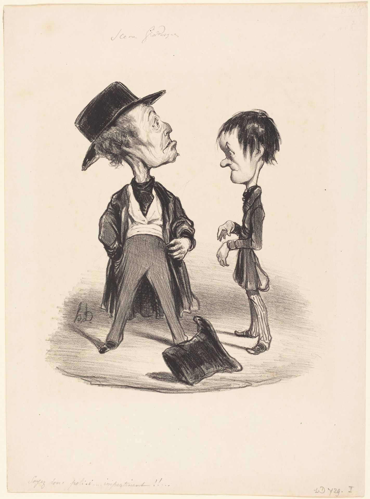 Soyez donc poli... i... by Honoré Daumier