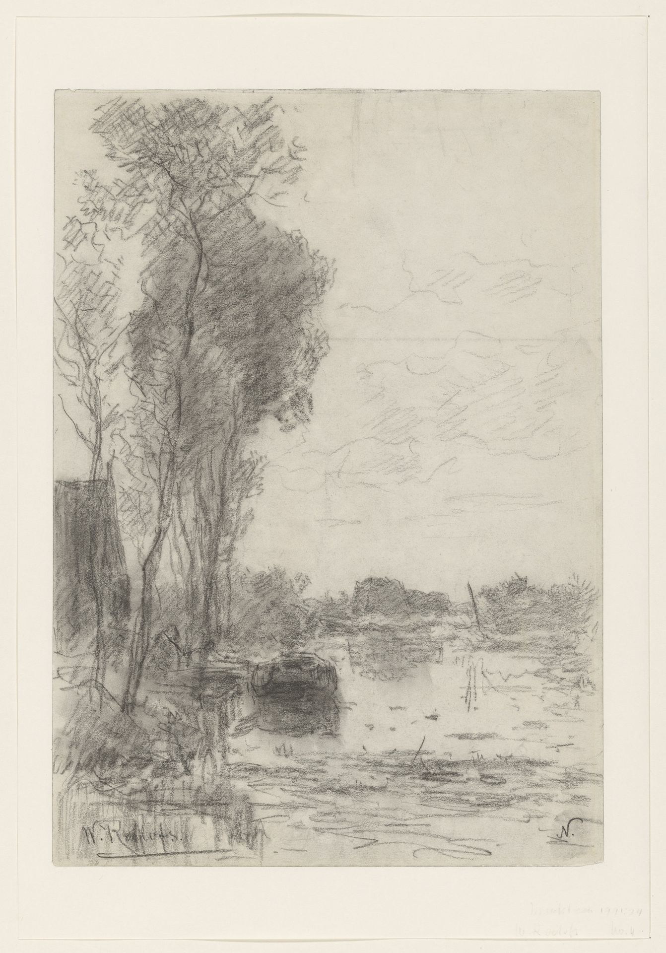 Rivierlandschap by Willem Roelofs