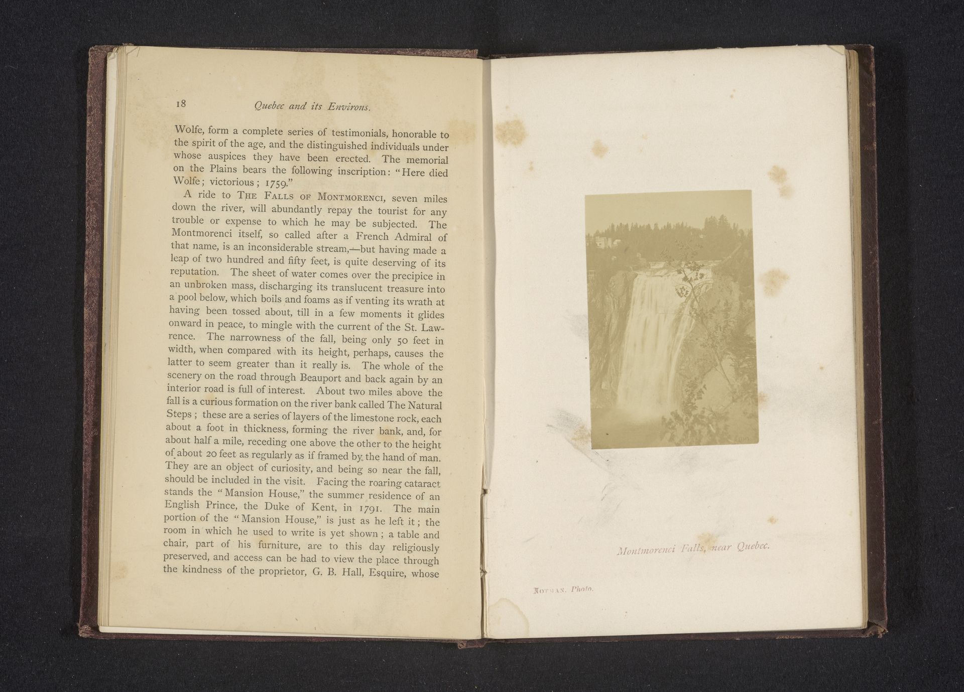 Montmorenci Falls, near Quebec by William Notman