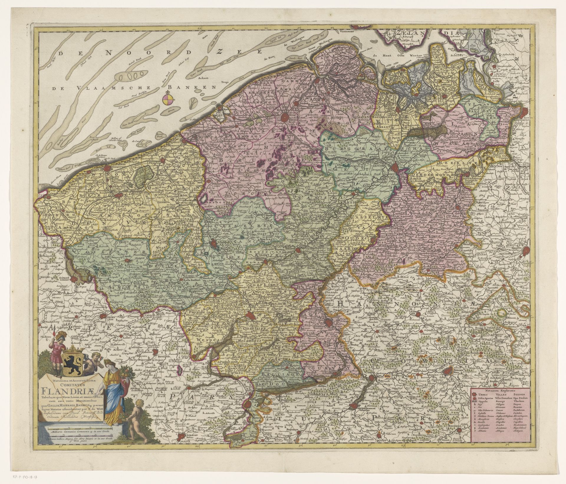 Kaart van het graafschap Vlaanderen by Anonymous
