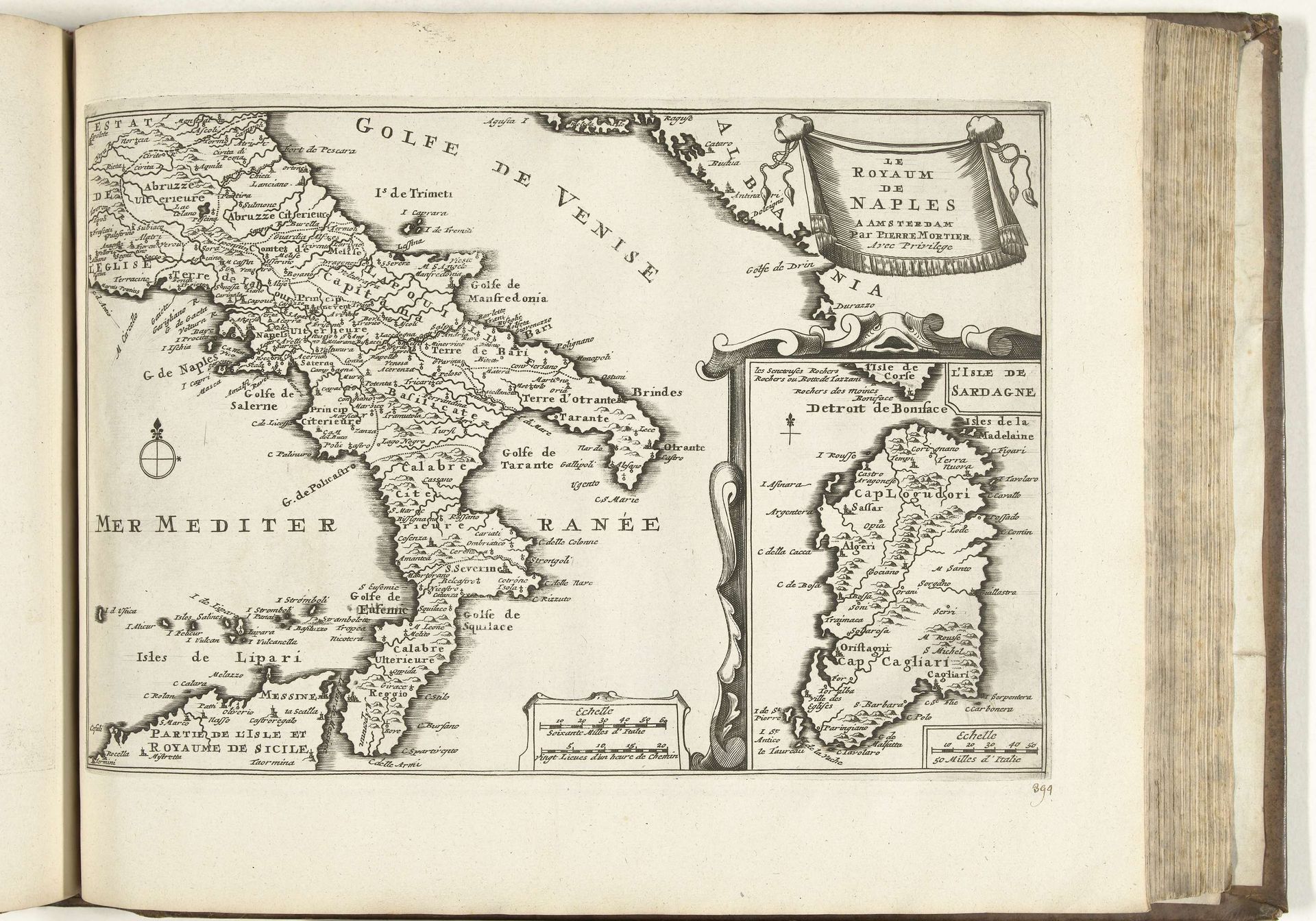 Kaart van het koninkrijk Napels, 1726 by Anonymous