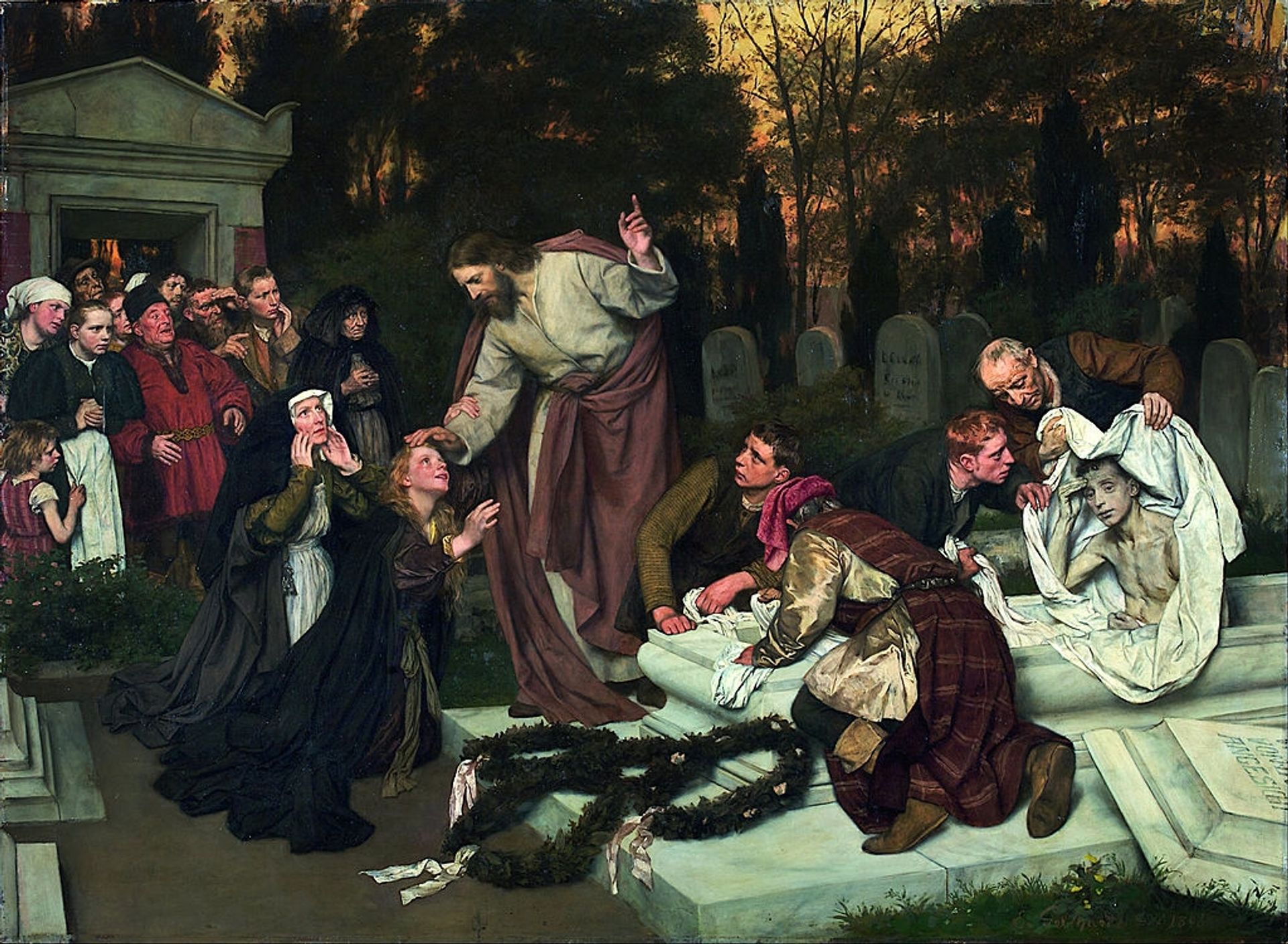 The Raising of Lazarus by Eduard von Gebhardt