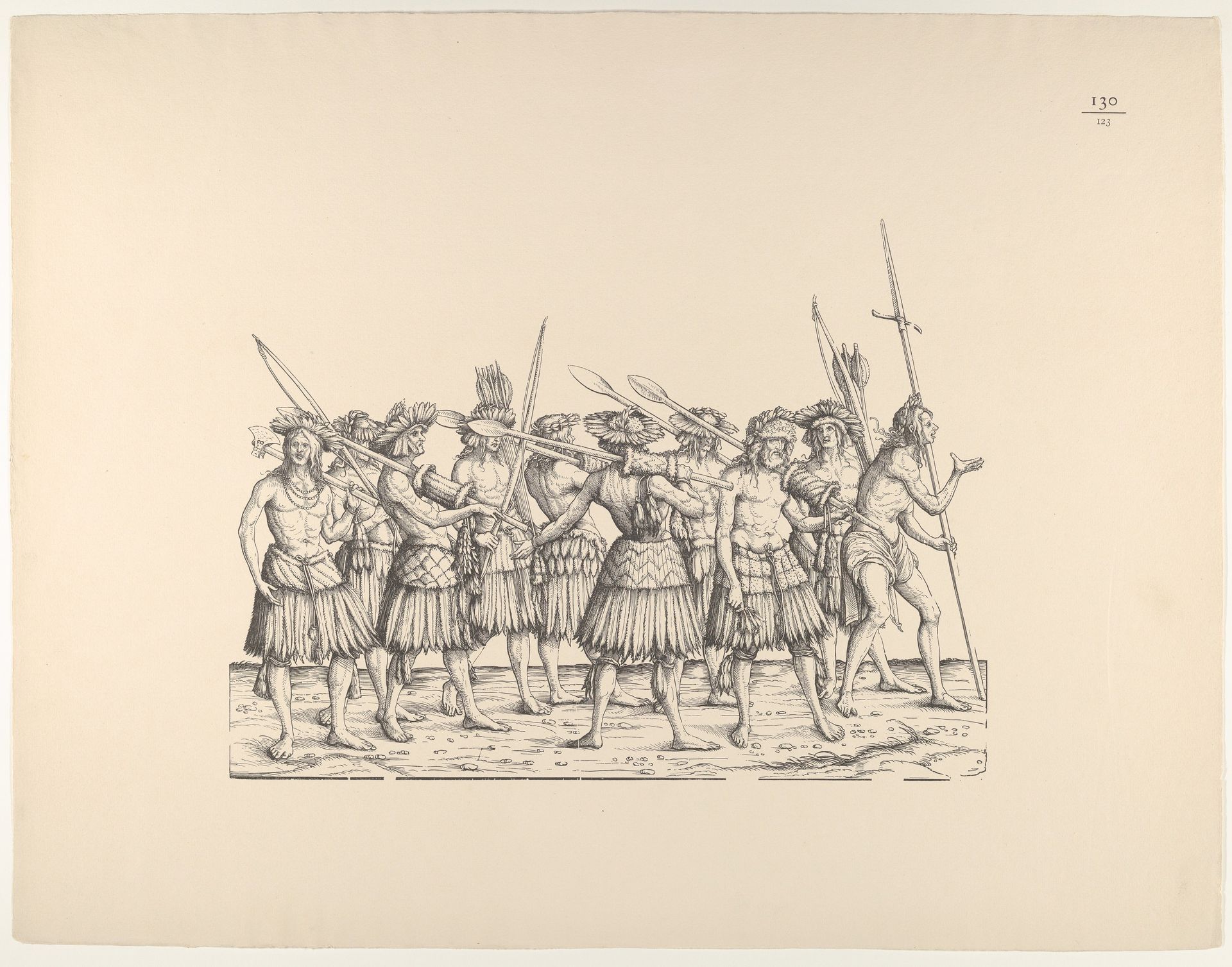 People from Calicut, from The Triumphal Procession of Emperor Maximilian (Triumph Des Kaisers Maximilian I) by Hans Burgkmair