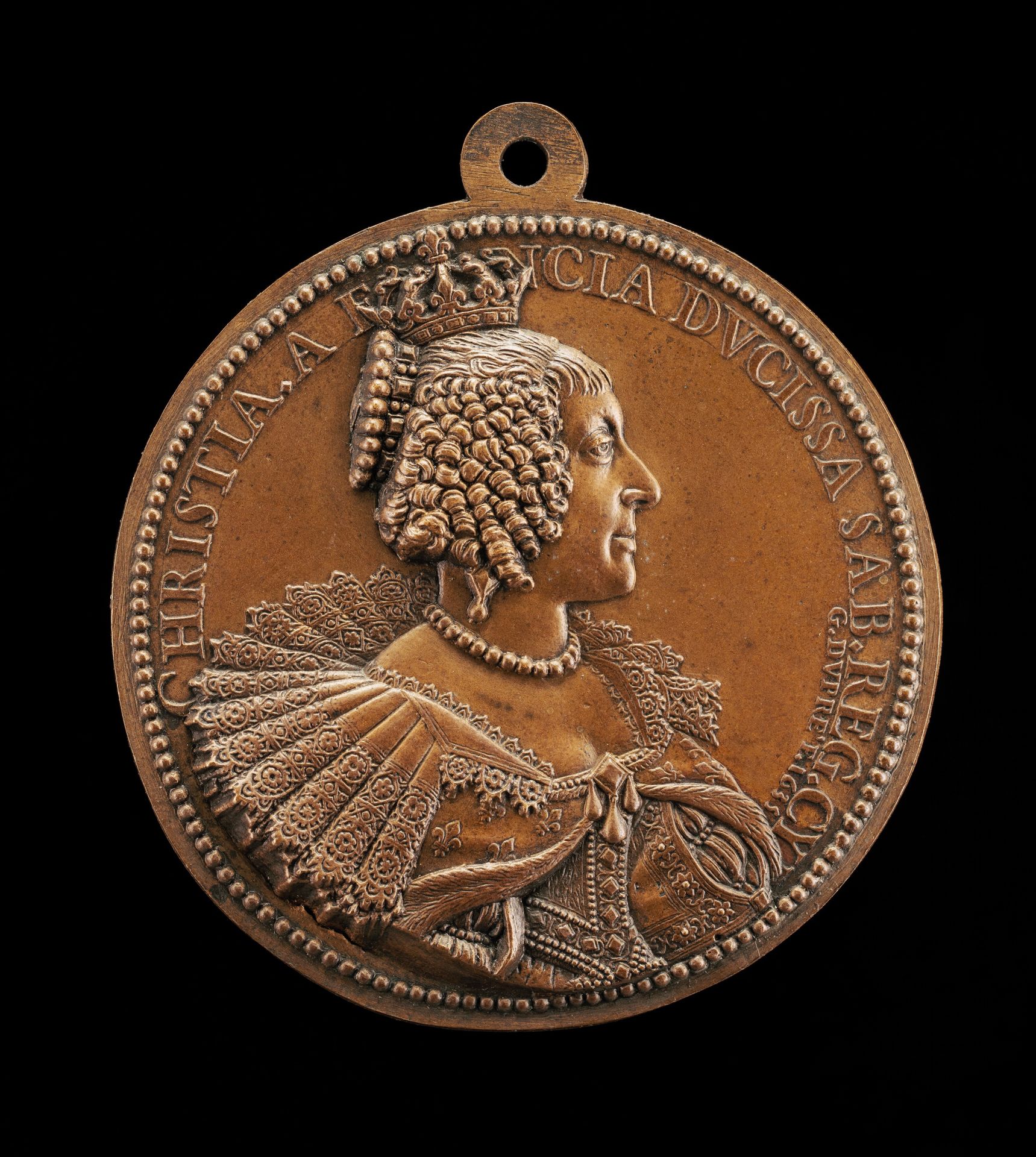 Christine de France, 1606-1663, Duchess of Savoy, Wife of Victor Amadeus I 1619, Regent 1637-1648 by Guillaume Dupré