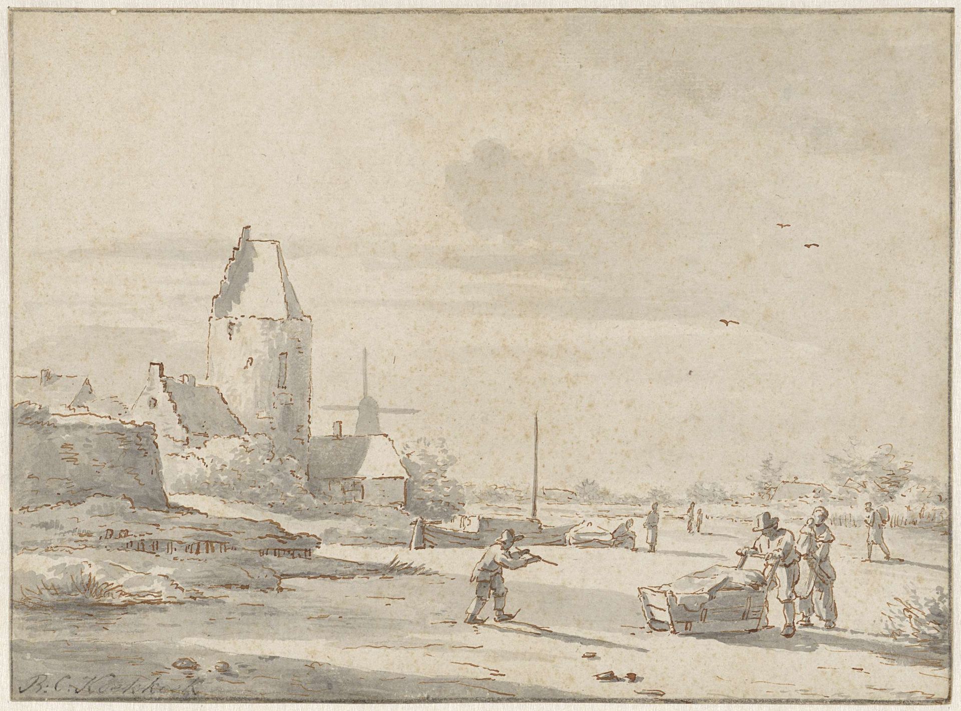 Winterlandschap by Barend Cornelis Koekkoek