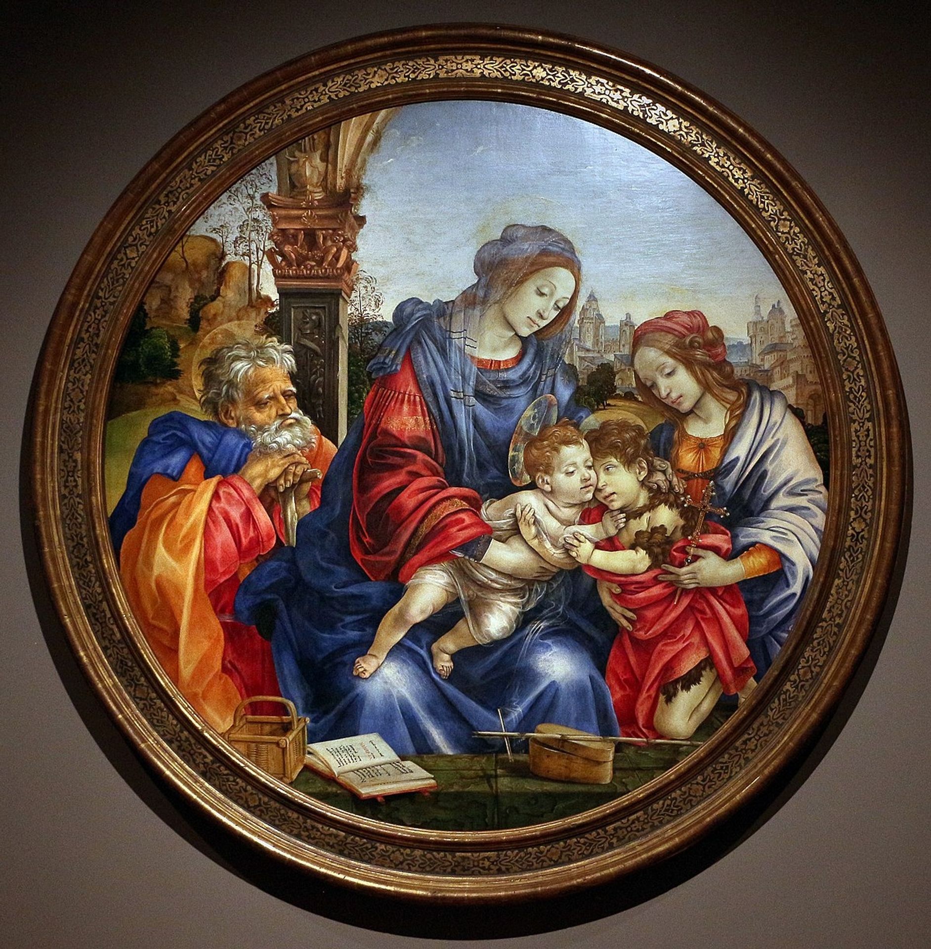 The Holy Family with Saint John the Baptist and Saint Margaret by Filippino Lippi