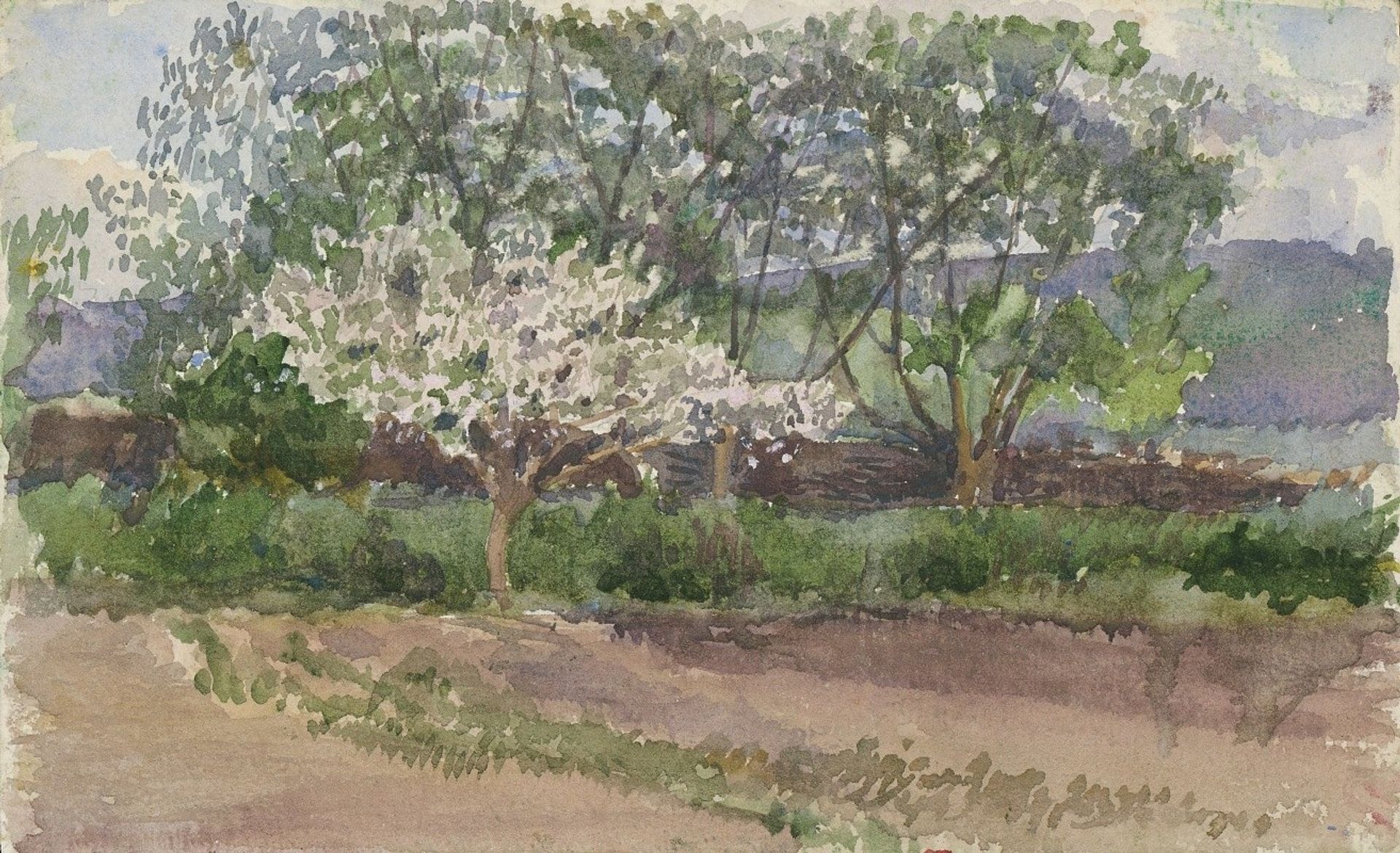 Blooming Tree by Ladislav Mednyánszky