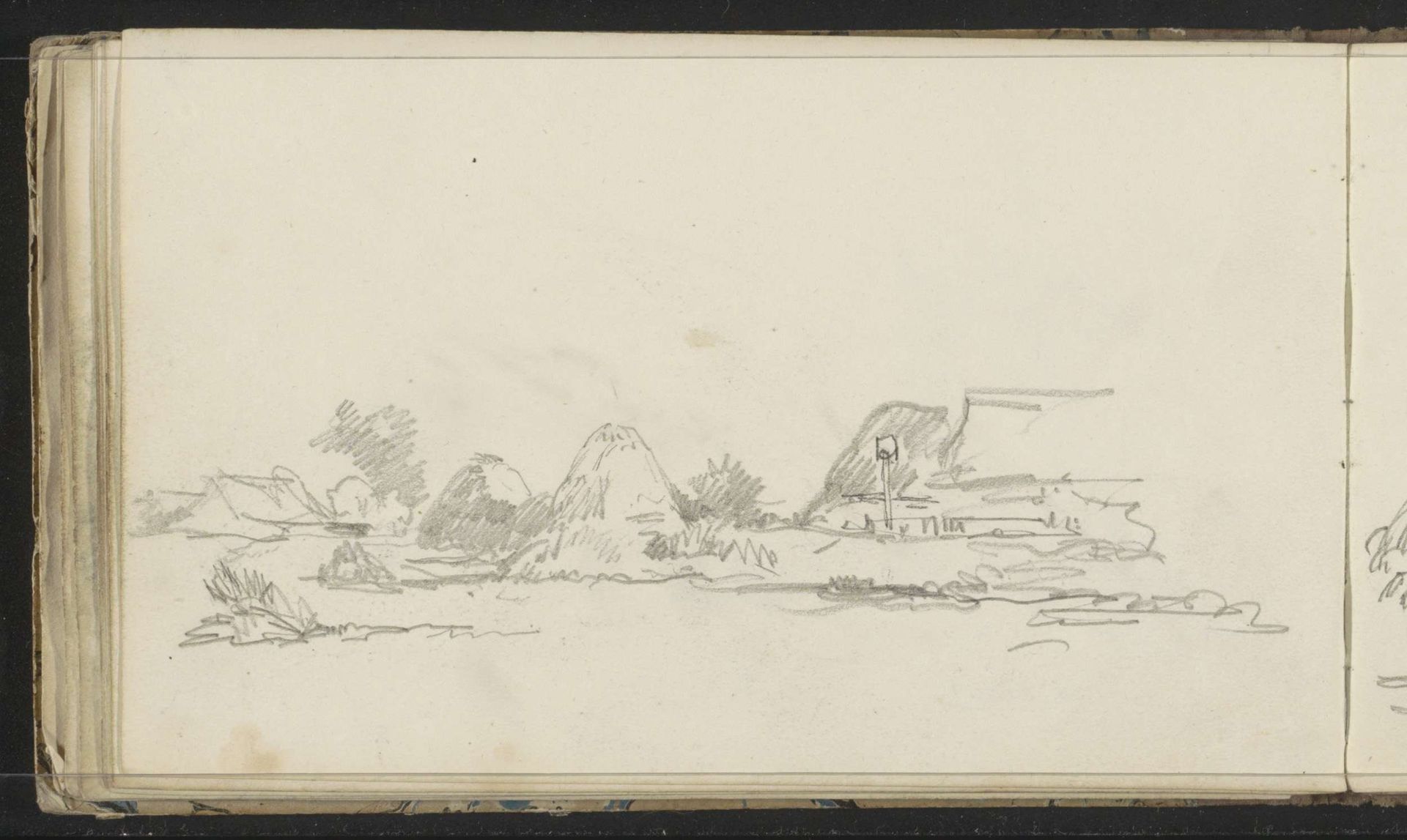 Landschap met hooibalen by Arnoldus Johannes Eymer