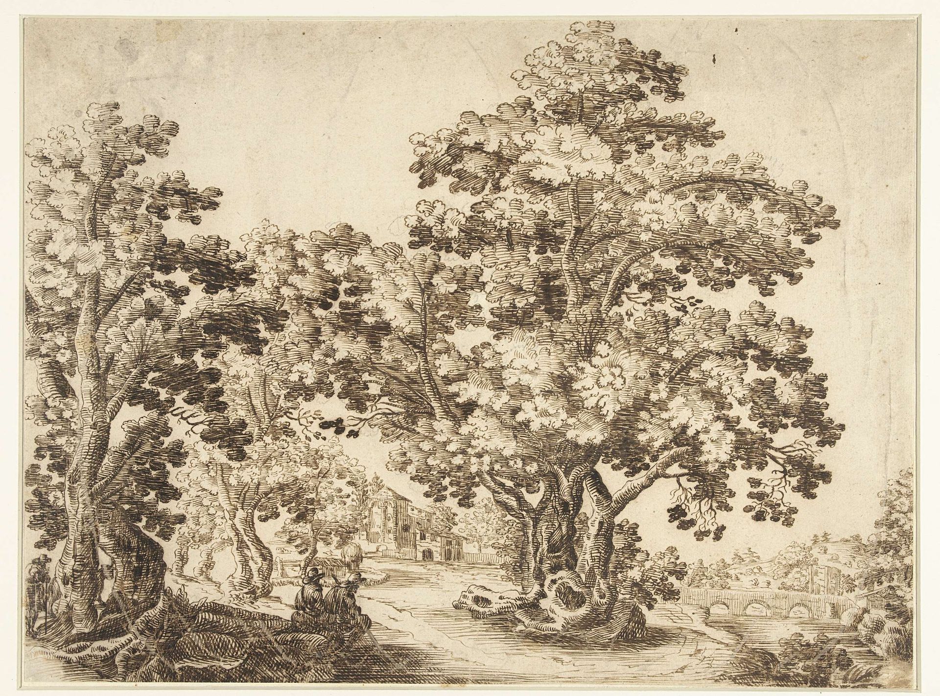 Landschap met boomgroepen by Remigio Cantagallina