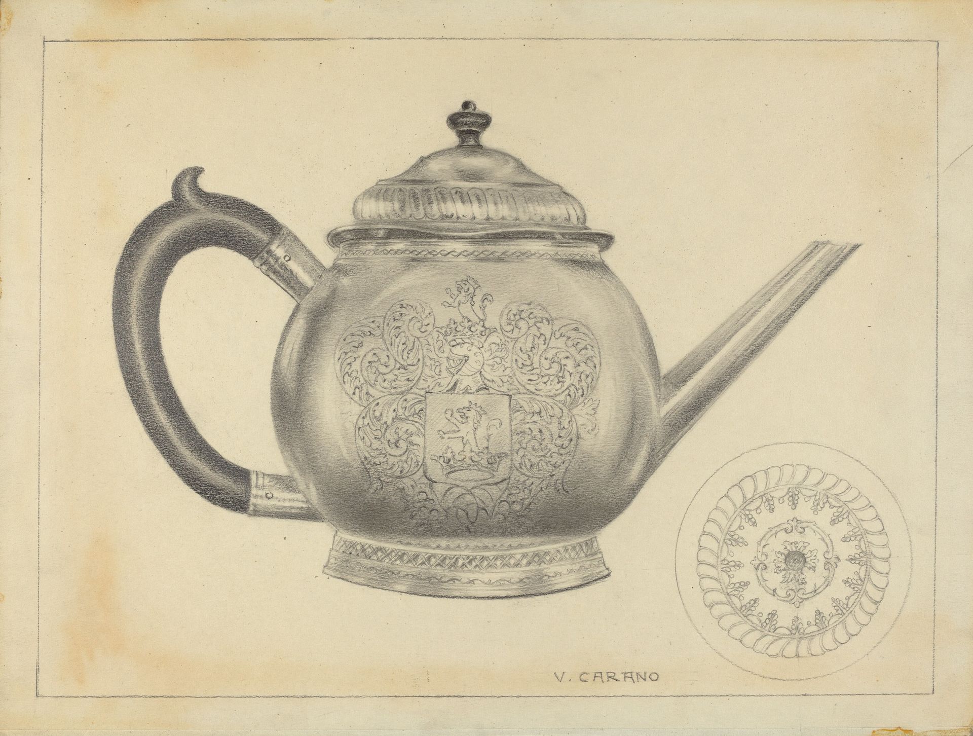 Silver Teapot by Vincent Carano