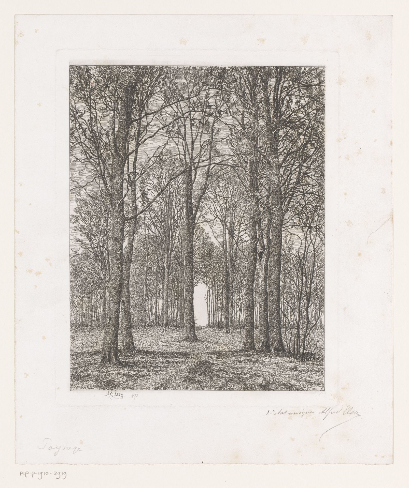 Landschap met bomen by Alfred Elsen