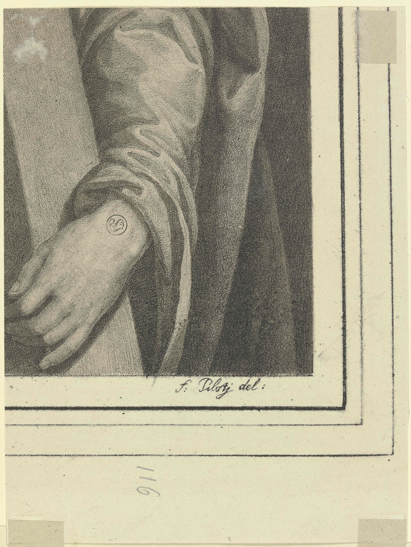 Christus und das Schweißtuch der Veronika (Fragment), aus der Folge _Königlich Baierischer Gemälde-Saal zu München und Schleissheim in Steindruck_ by Ferdinand Piloty