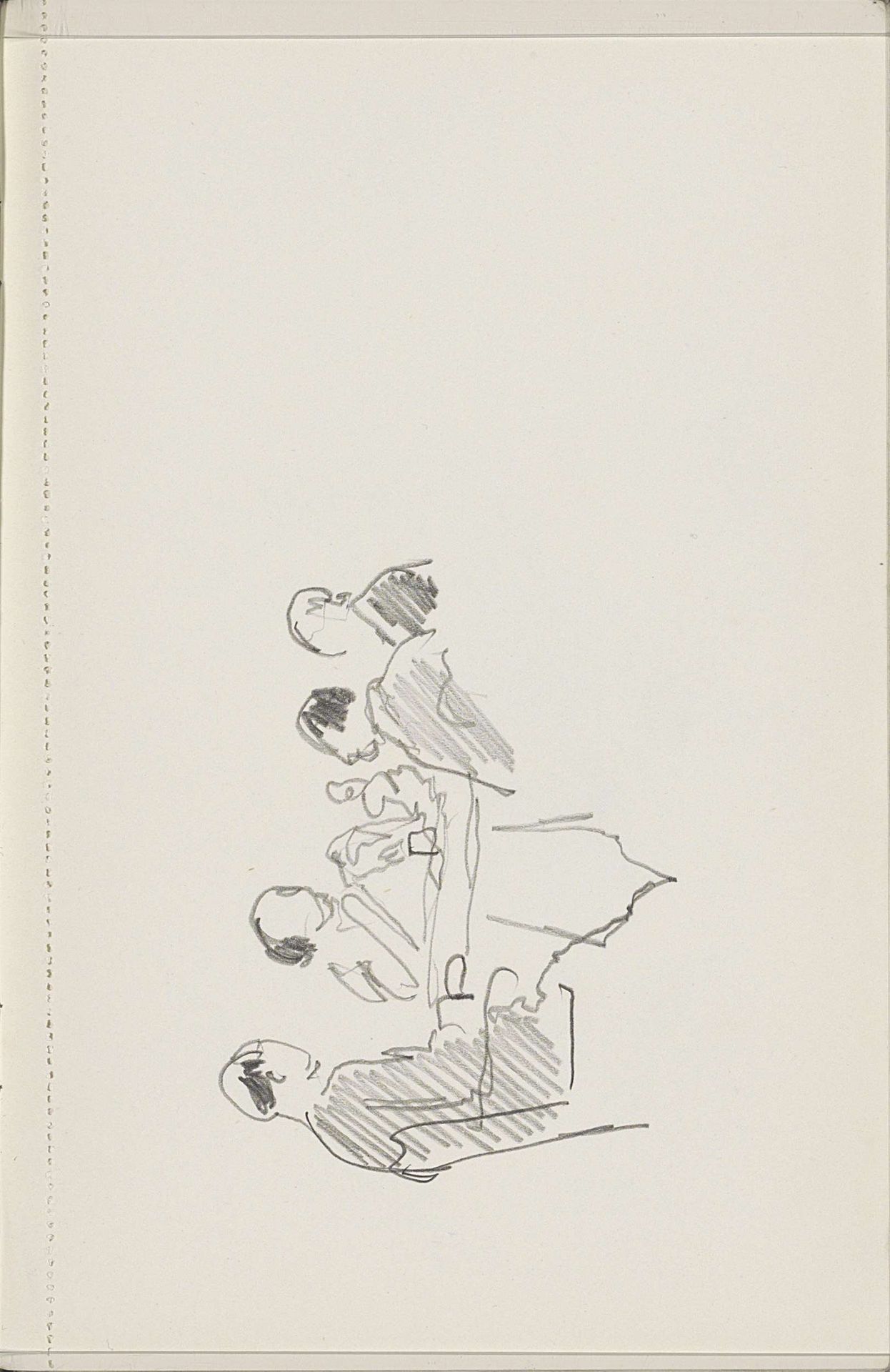 Vier figuren aan een eettafel by Cornelis Vreedenburgh