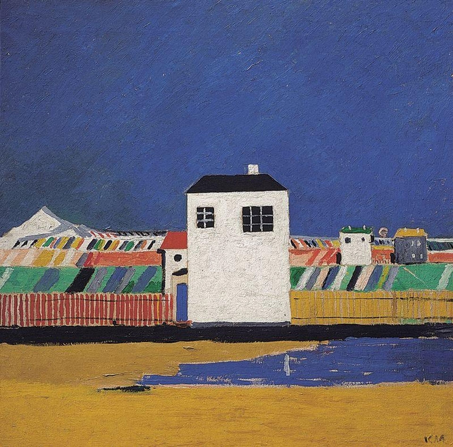 Landscape with White House by Kazimir Malevich