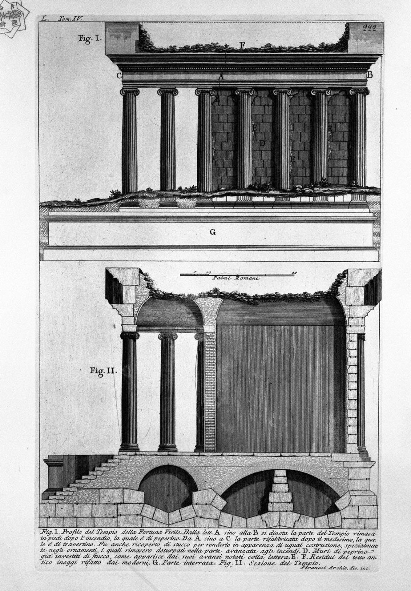 The Roman antiquities, t. 4, Plate L. Vista of the menagerie of wild beasts made ​​by Domitian to use the amphitheater. by Giovanni Battista Piranesi