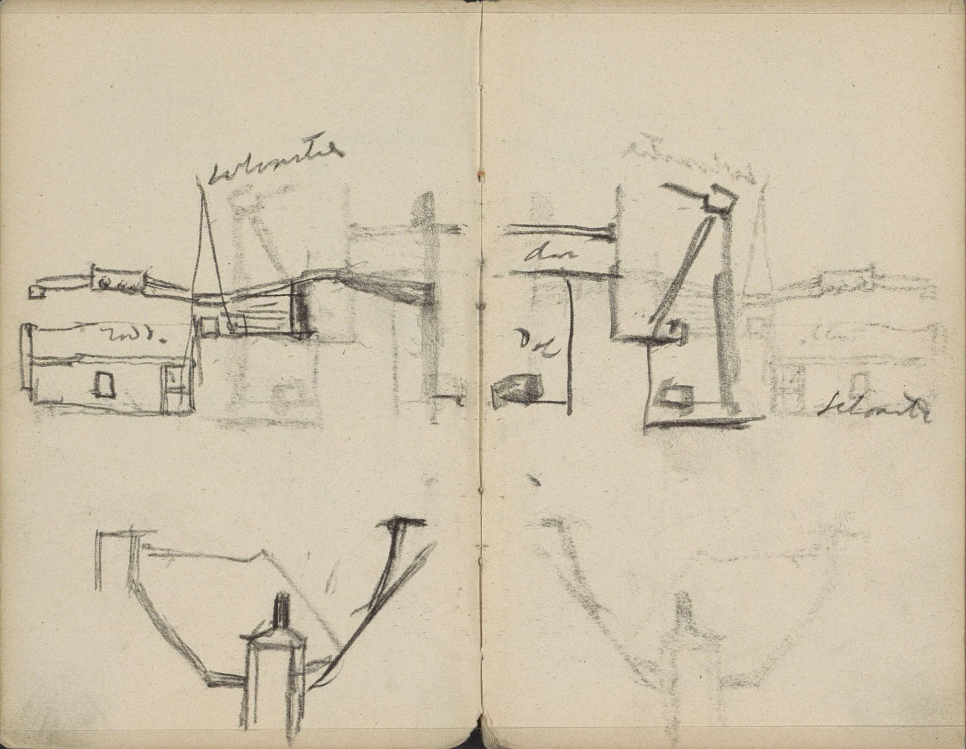 Gezicht in Amsterdam, mogelijk Prinseneiland by George Hendrik Breitner