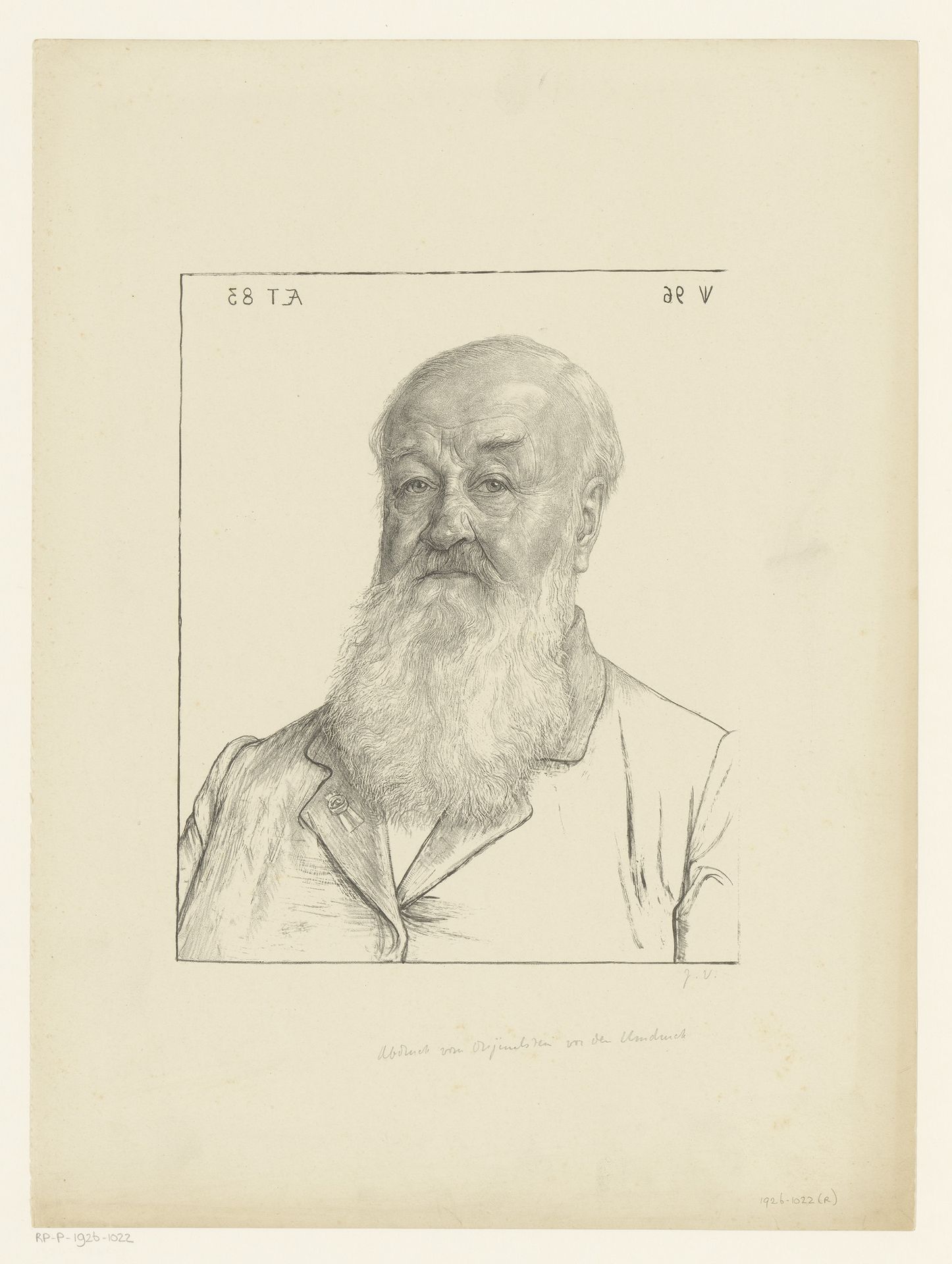 Portret van Johan Eliza de Vrij by Jan Veth