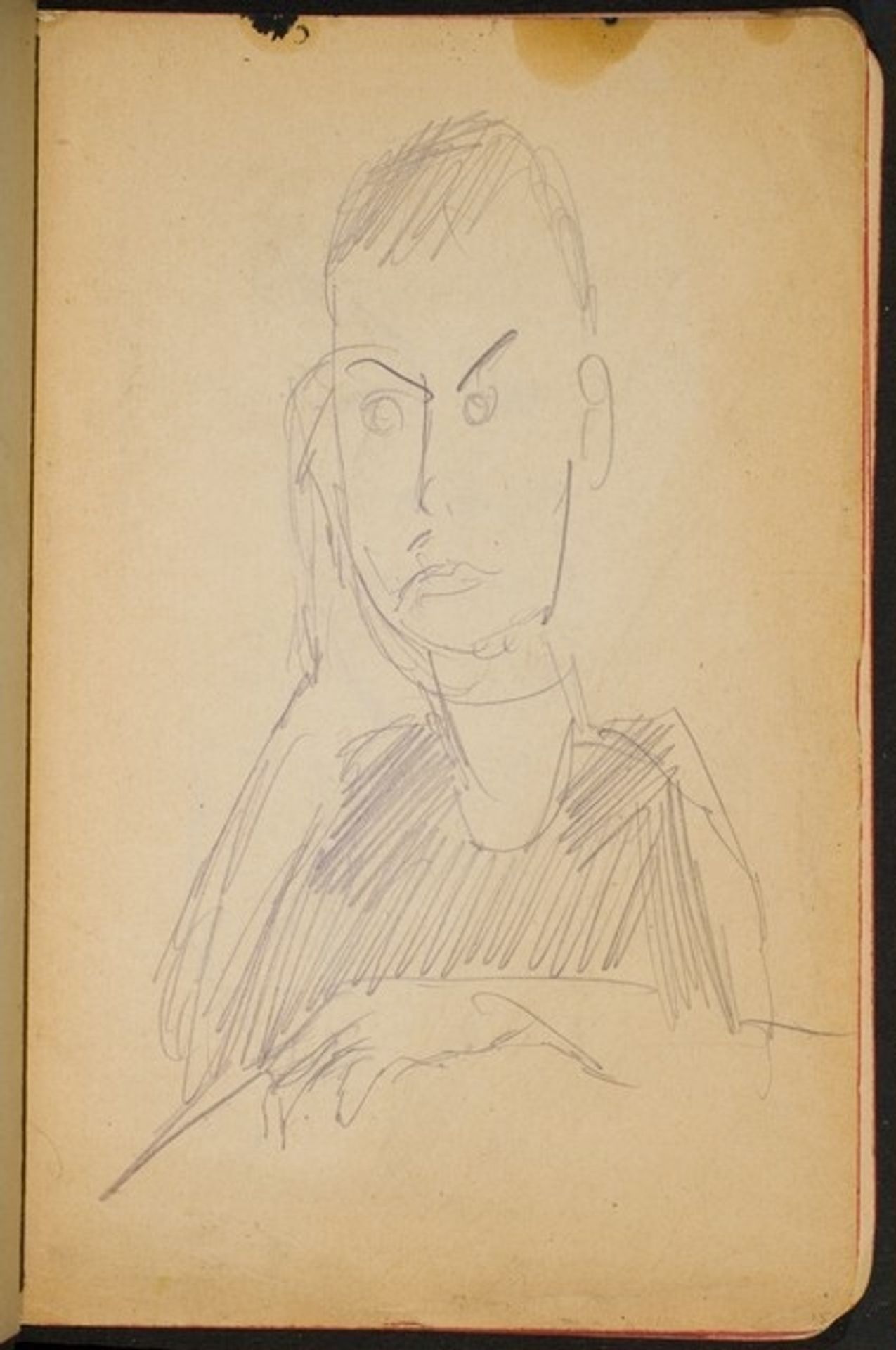 junger Mann mit aufgestütztem Kopf (Young Man, Propped Up) [p. 15] by Max Beckmann