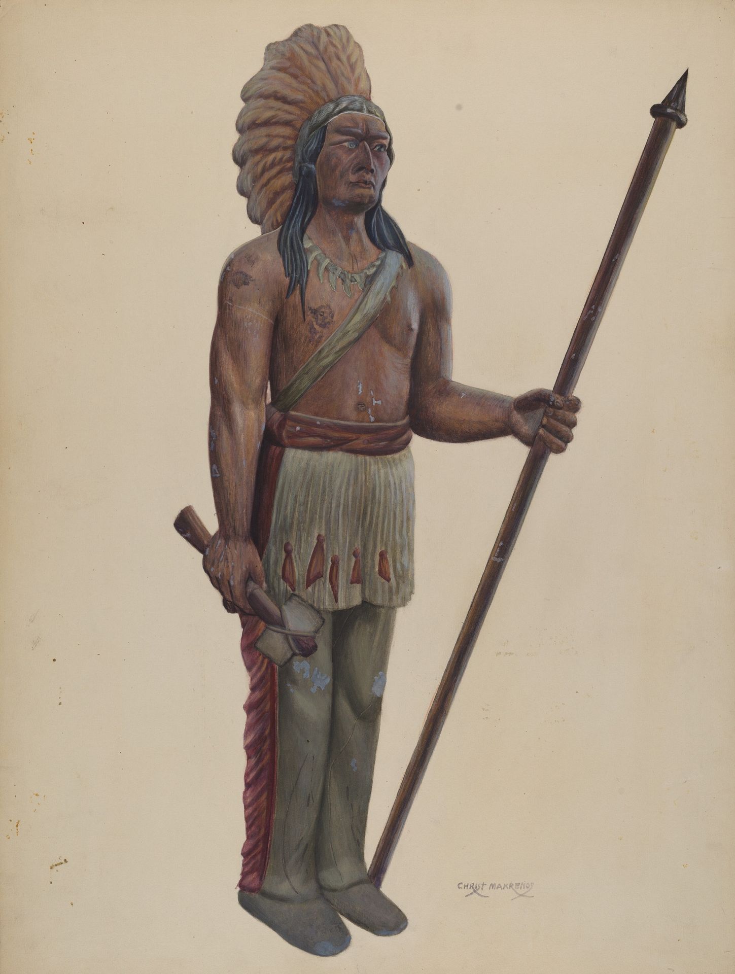 Cigar Store Indian by Chris Makrenos
