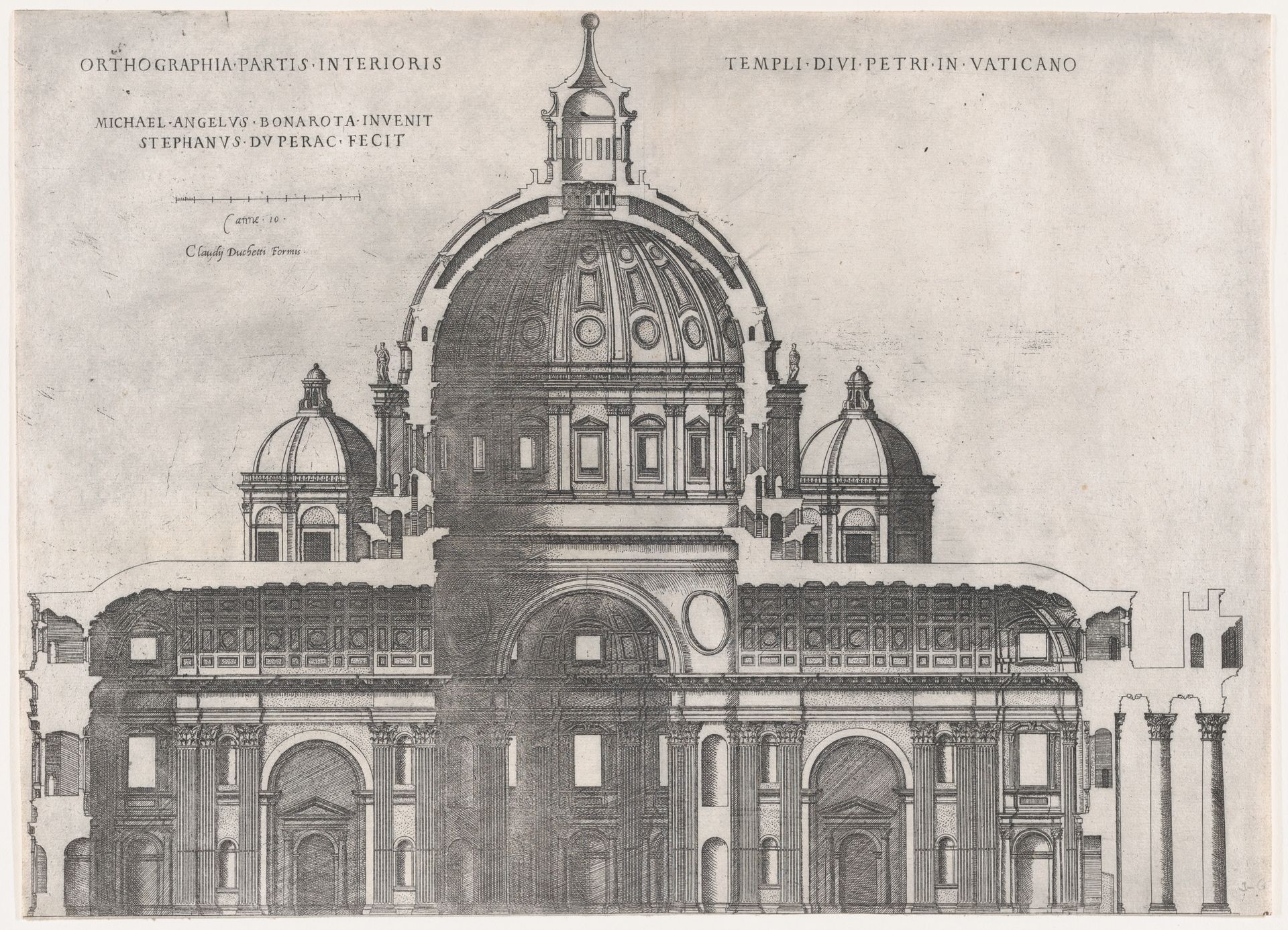 Speculum Romanae Magnificentiae: St. Peter's by Étienne Dupérac