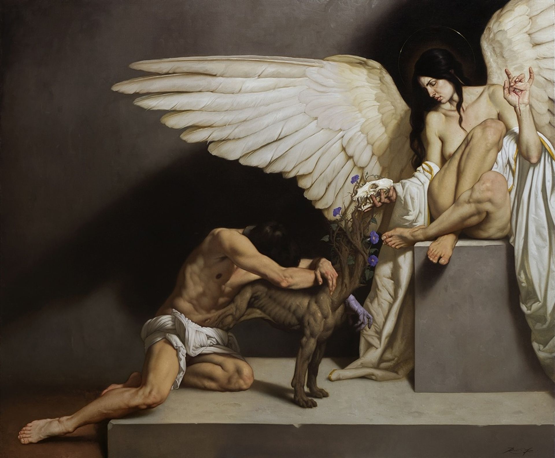 L’Ala Nera O Il Tocco Dell’angelo by Roberto Ferri