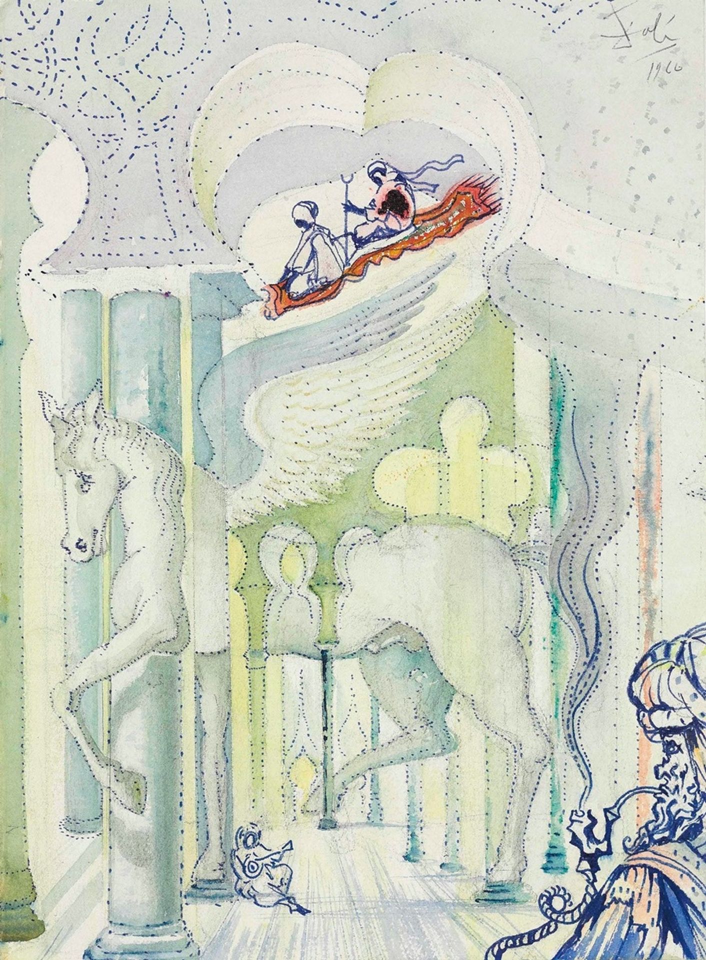 Cheval ailé Pégase by Salvador Dalí