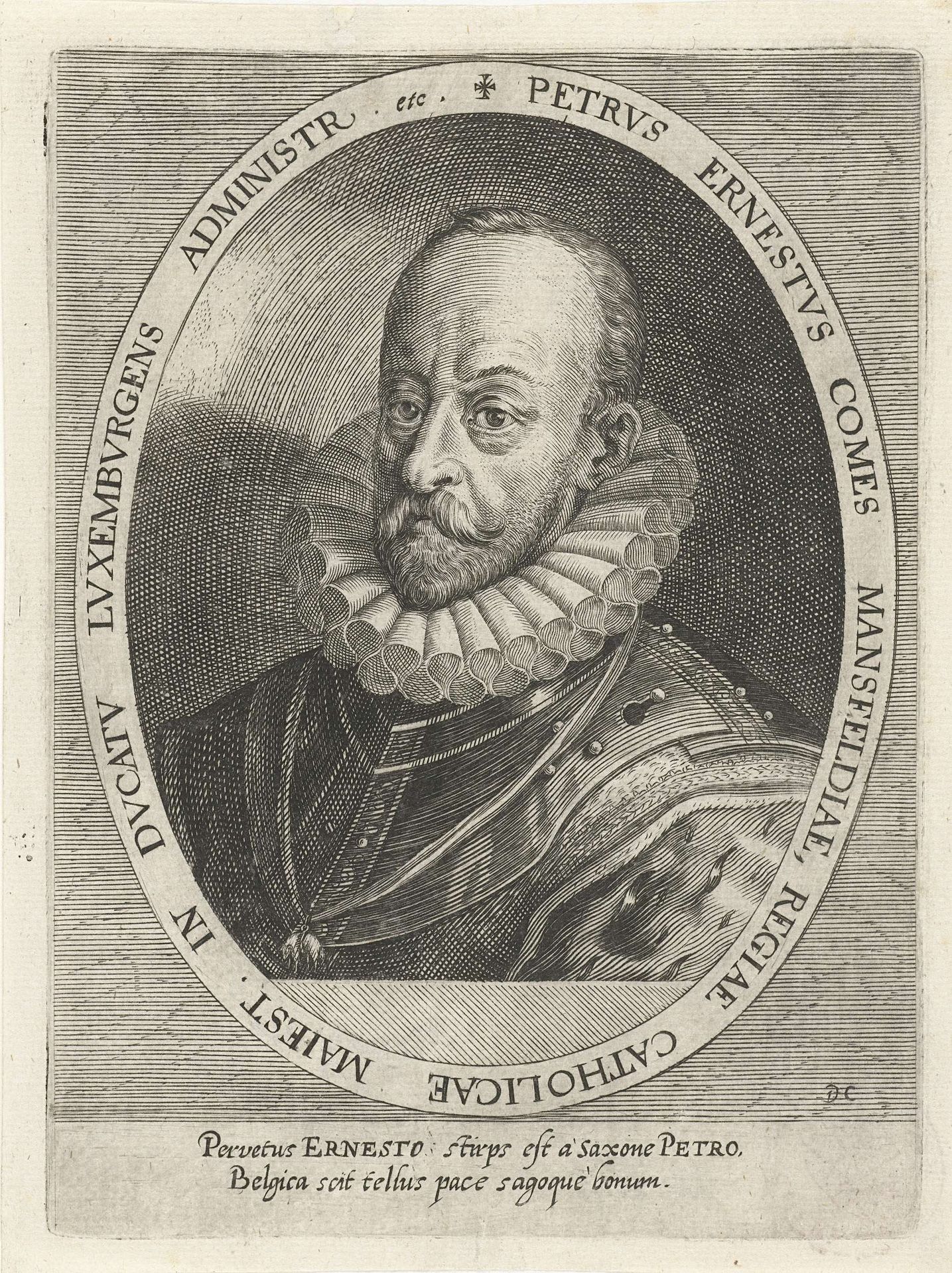 Portret van Peter Ernst graaf van Mansfeld by Dominicus Custos