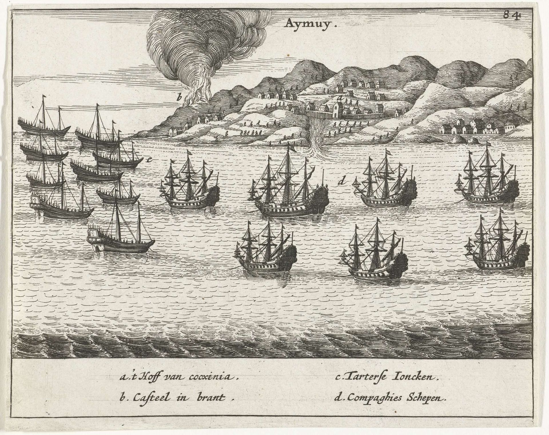 The Dutch Fleet at Amoy by Anonymous