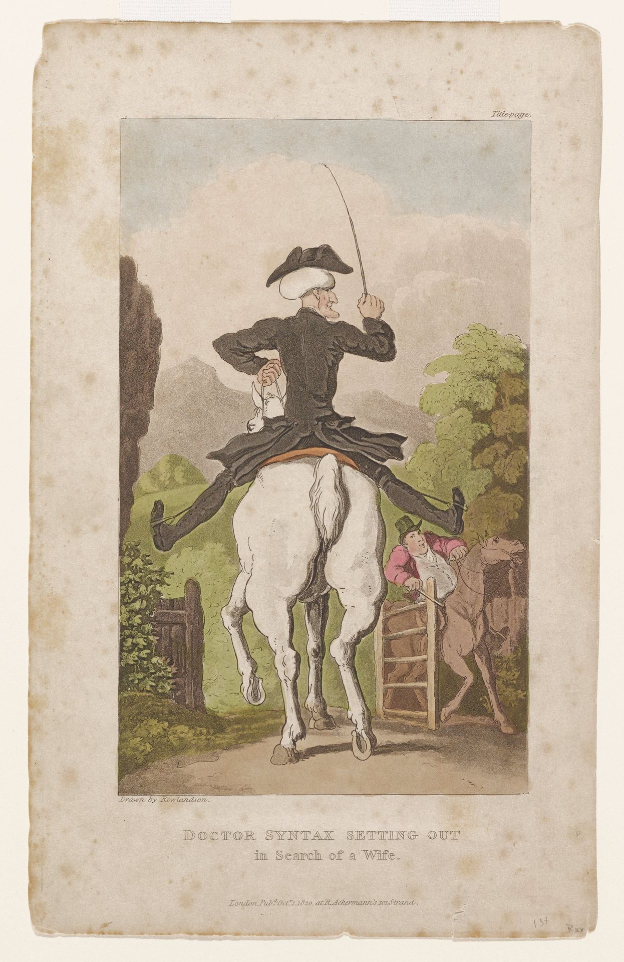 Doctor Syntax Setting Out in Search of A Wife by Thomas Rowlandson