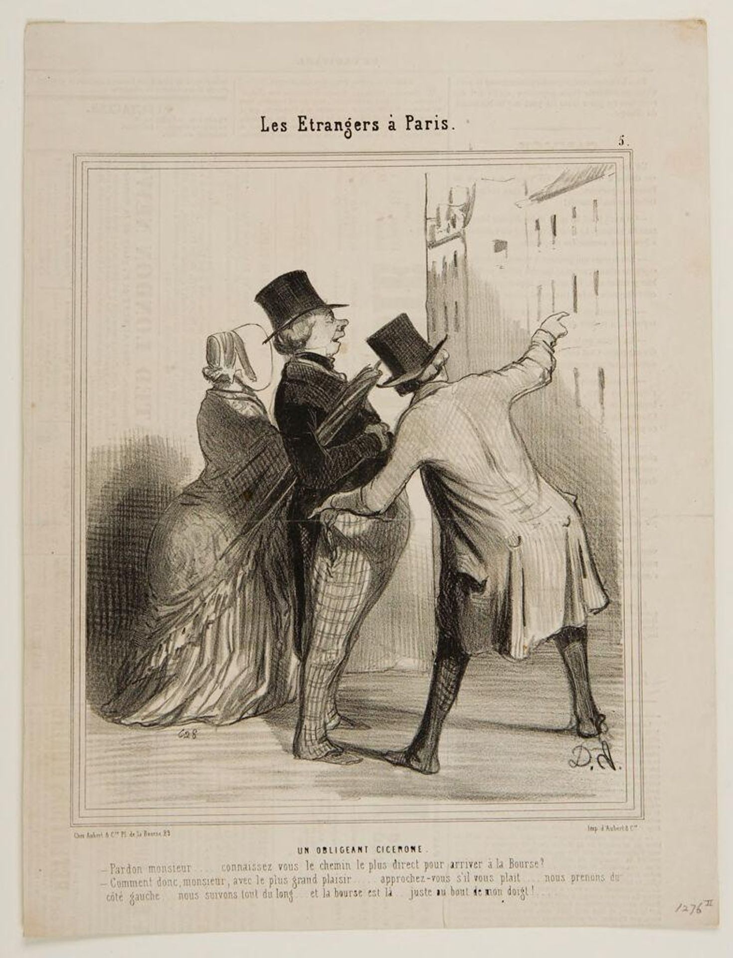 Un Obligeant Cicerone by Honoré Daumier