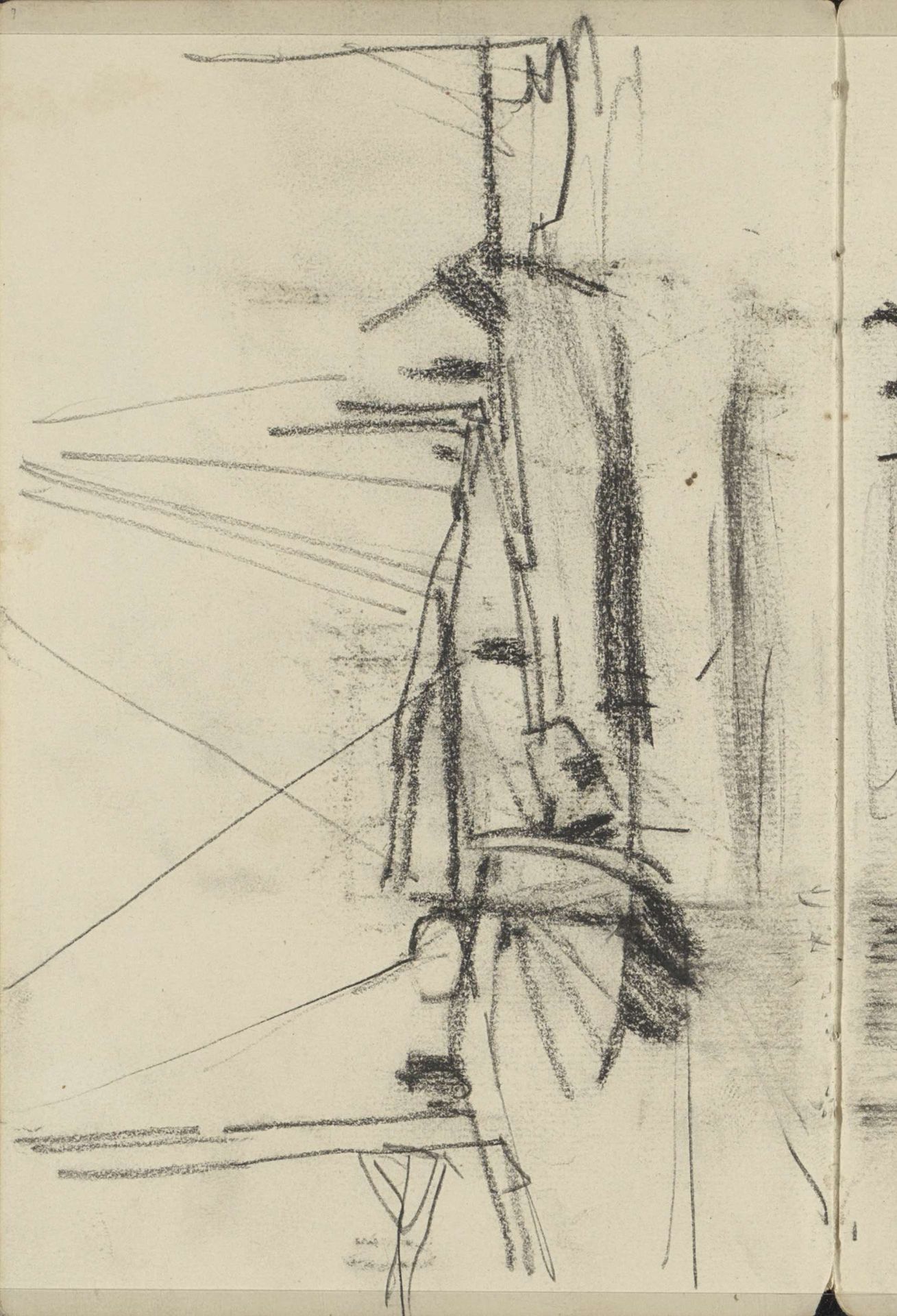 Aangemeerde schepen by George Hendrik Breitner