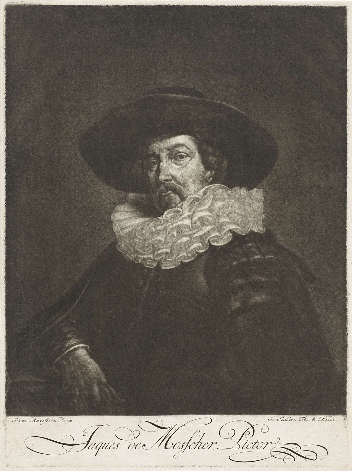 Portret van Jacob van Mosscher by Jan Stolker