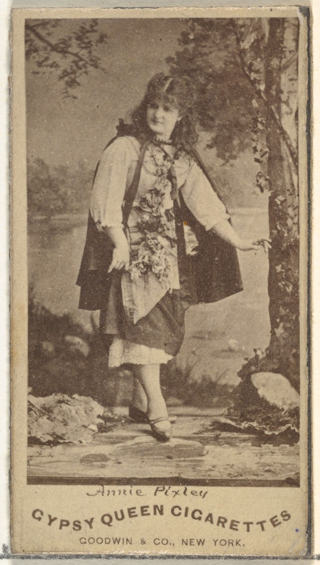 Annie Pixley, from the Actors and Actresses series (N171) for Gypsy Queen Cigarettes by Goodwin & Company