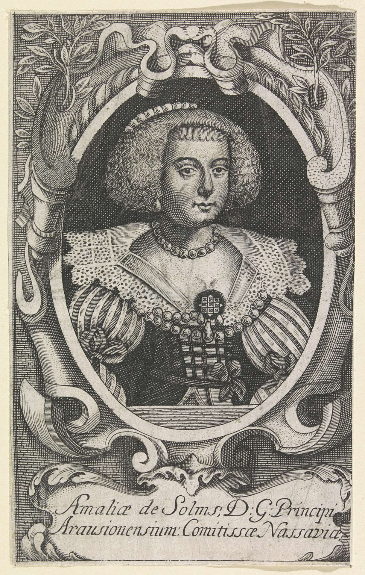 Portret van Amalia van Solms by Anonymous