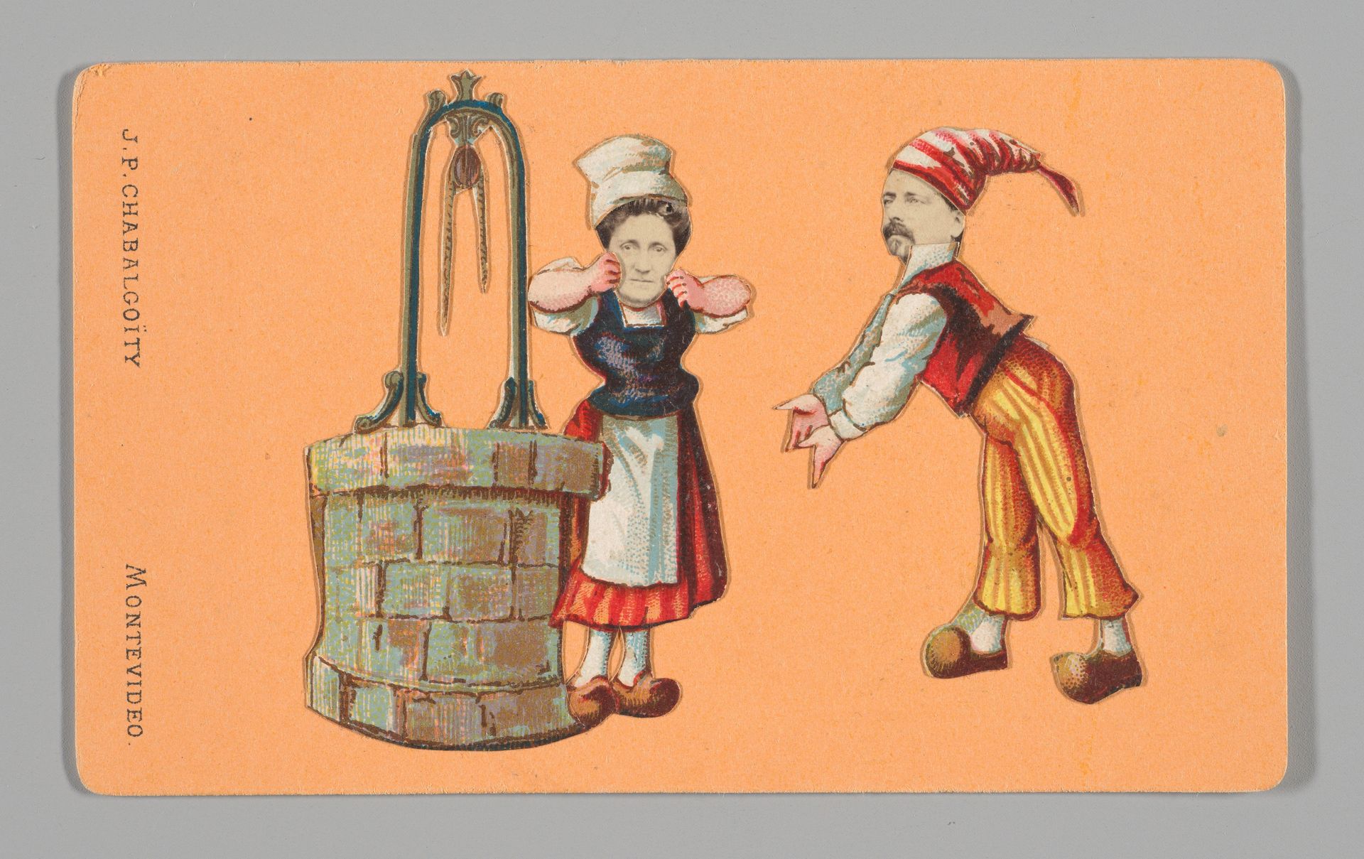 [Photo Collage: Woman and Man Next to Well] by Juan Pedro Chabalgoity