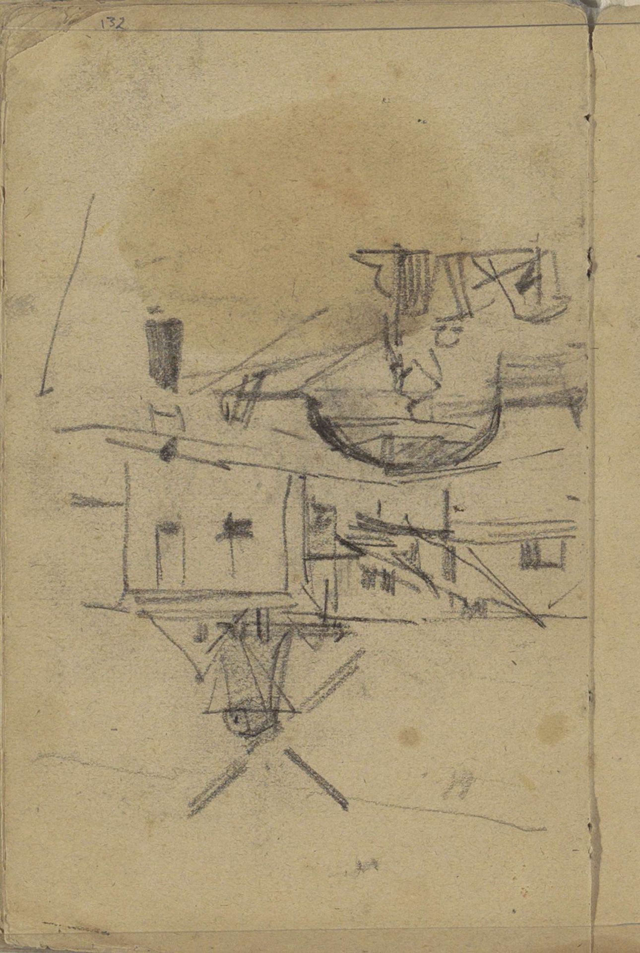Stadsgezicht met een molen, mogelijk Delft by George Hendrik Breitner