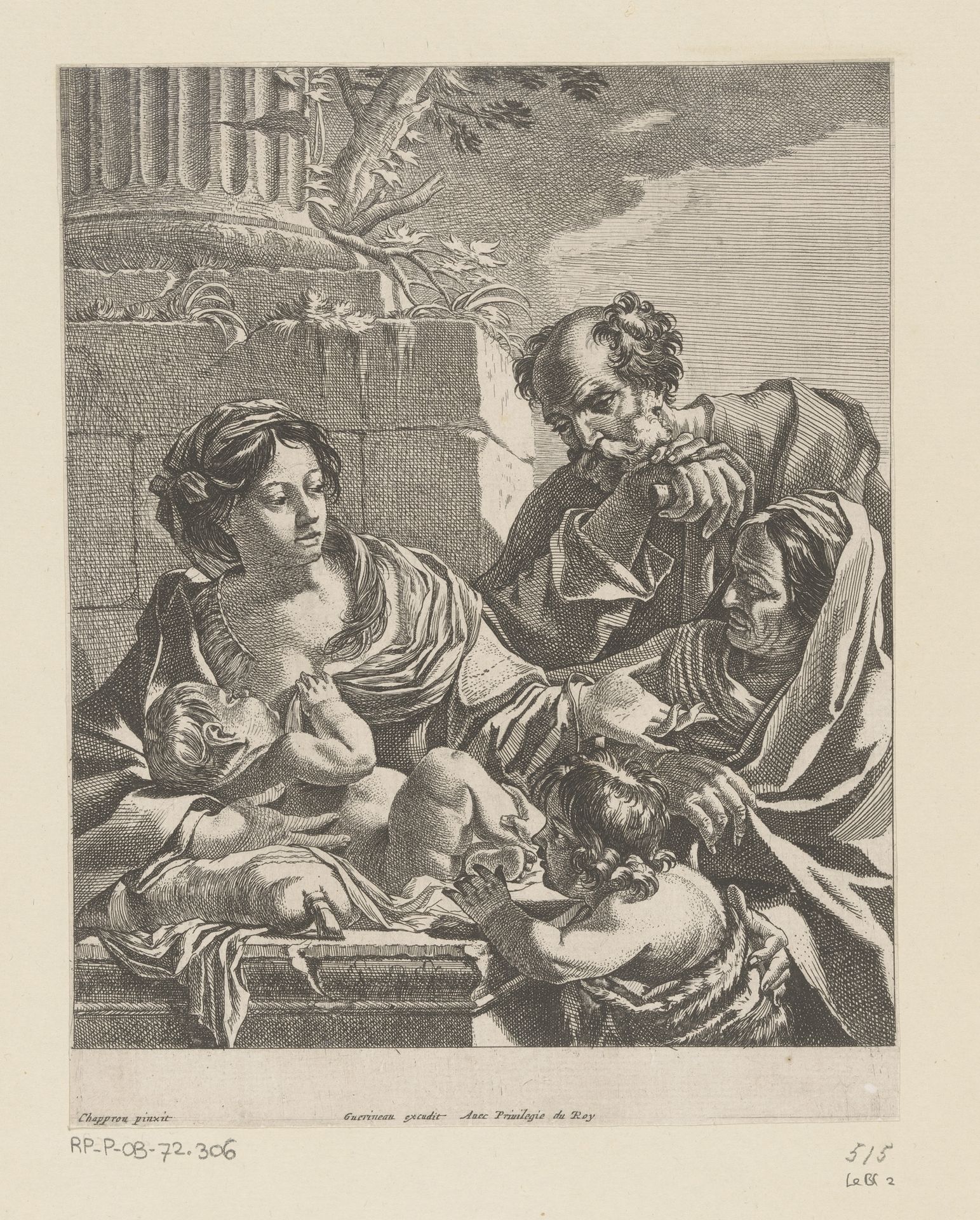 Heilige Familie met Maria het Kind zogend by Henri Picquot